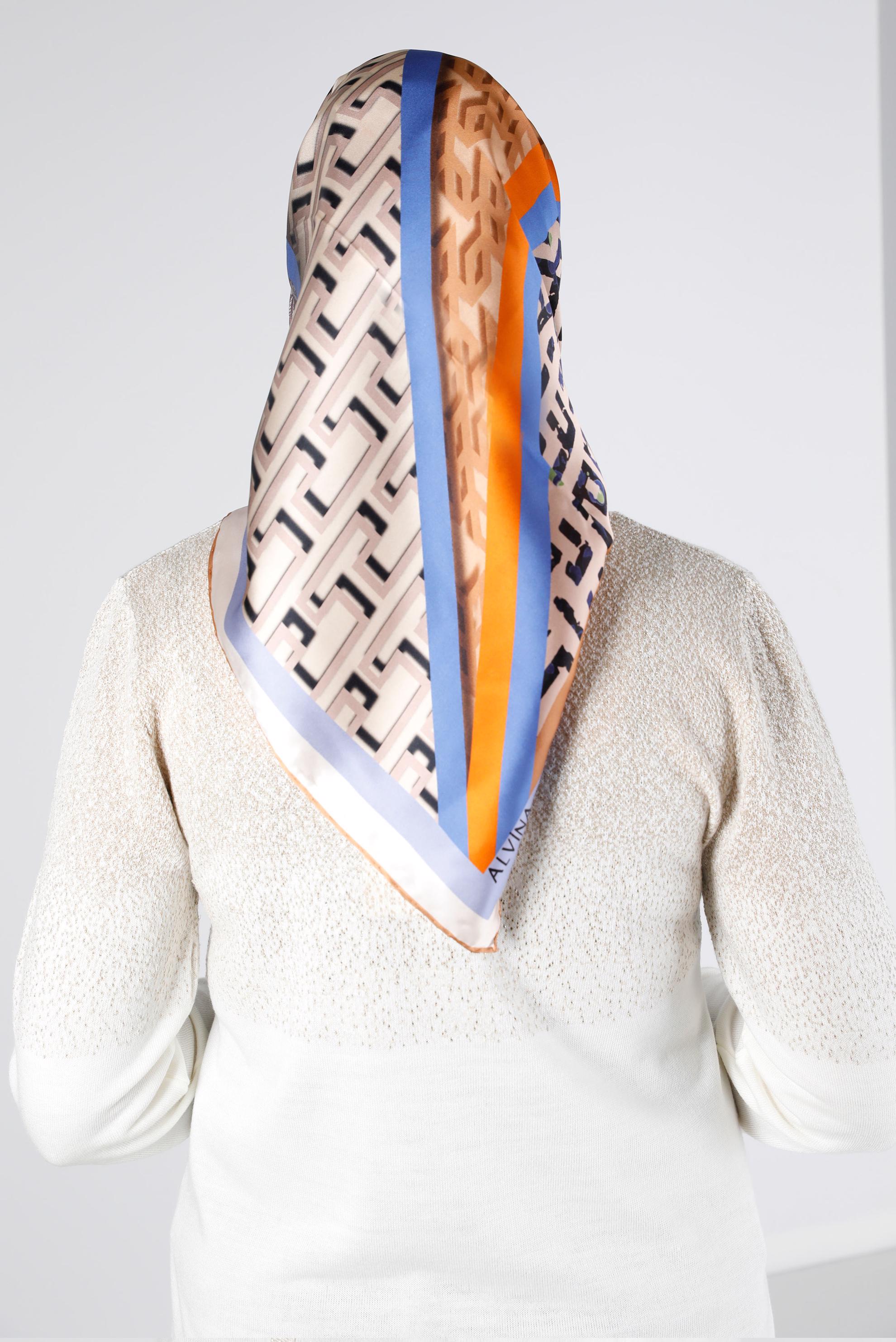 Tesettür giyim TABA ALVİNA SURA İPEK EŞARP 24439 