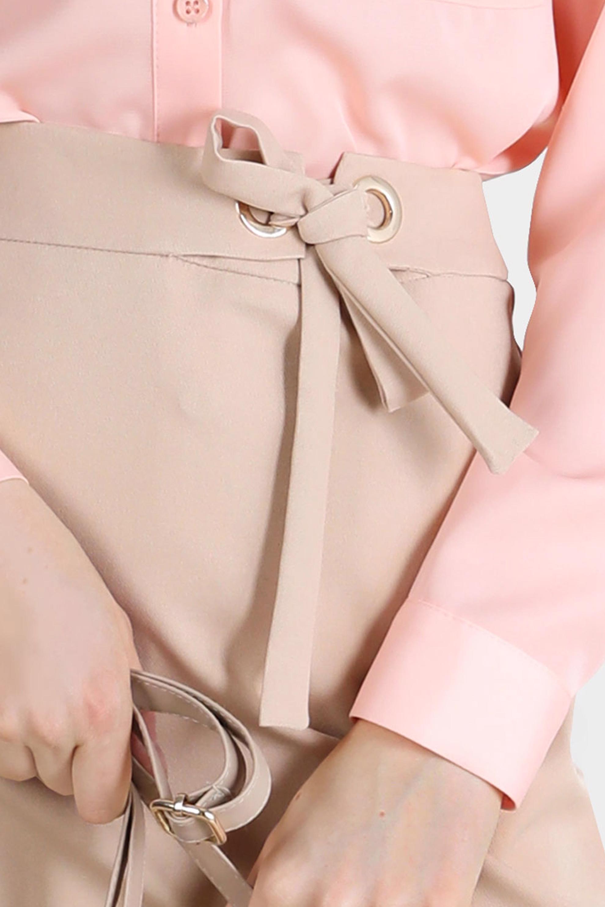 Hijab clothing BEIGE TIE DETAIL SKIRT 60250 