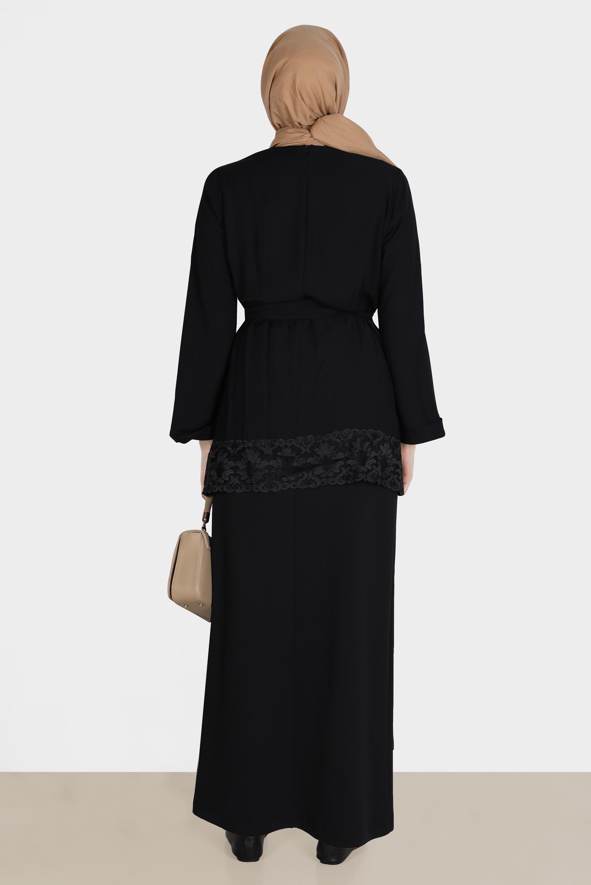 Tesettür giyim SİYAH KLASİK ETEK 60251 