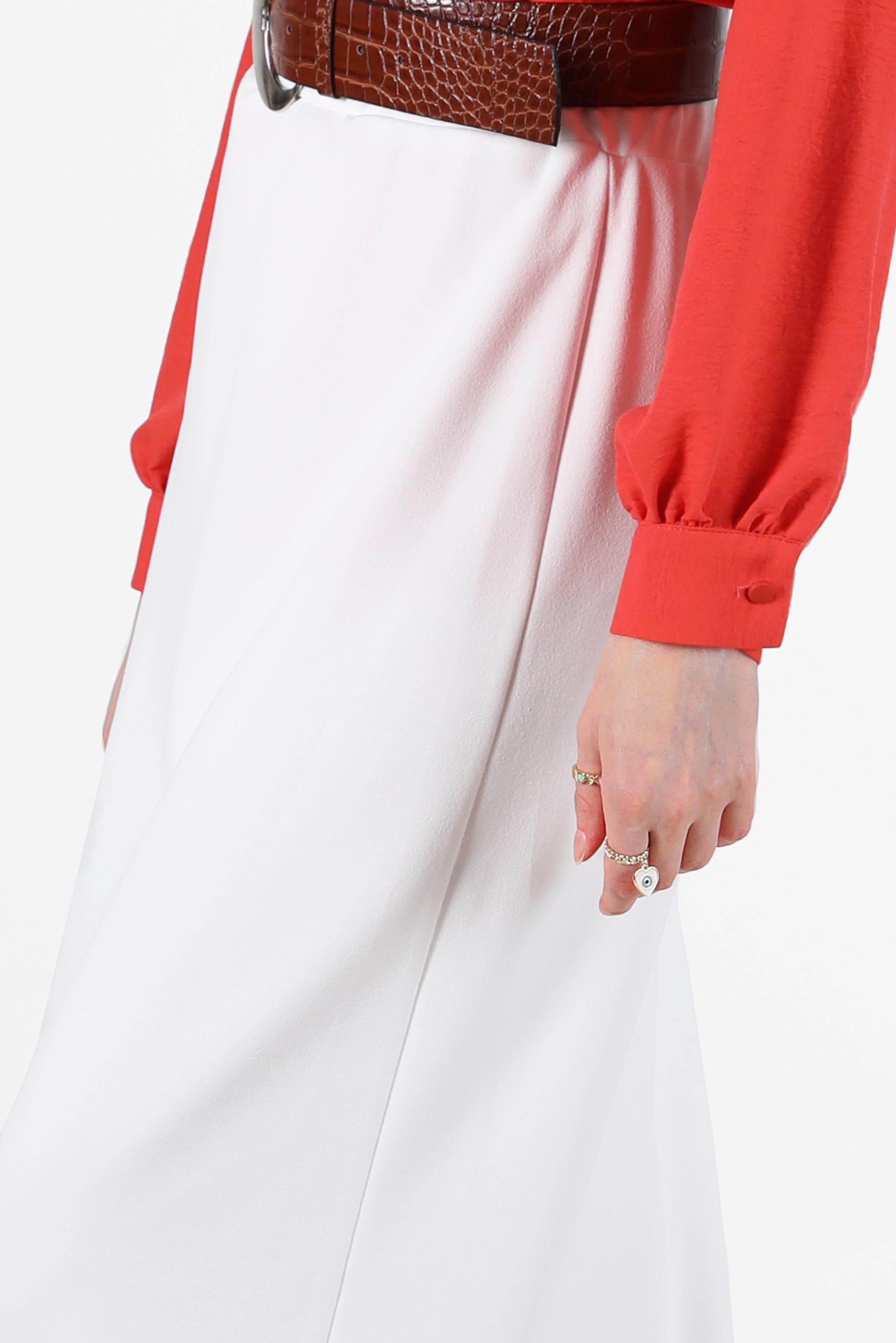 Tesettür giyim BEYAZ KLASİK ETEK 60251 