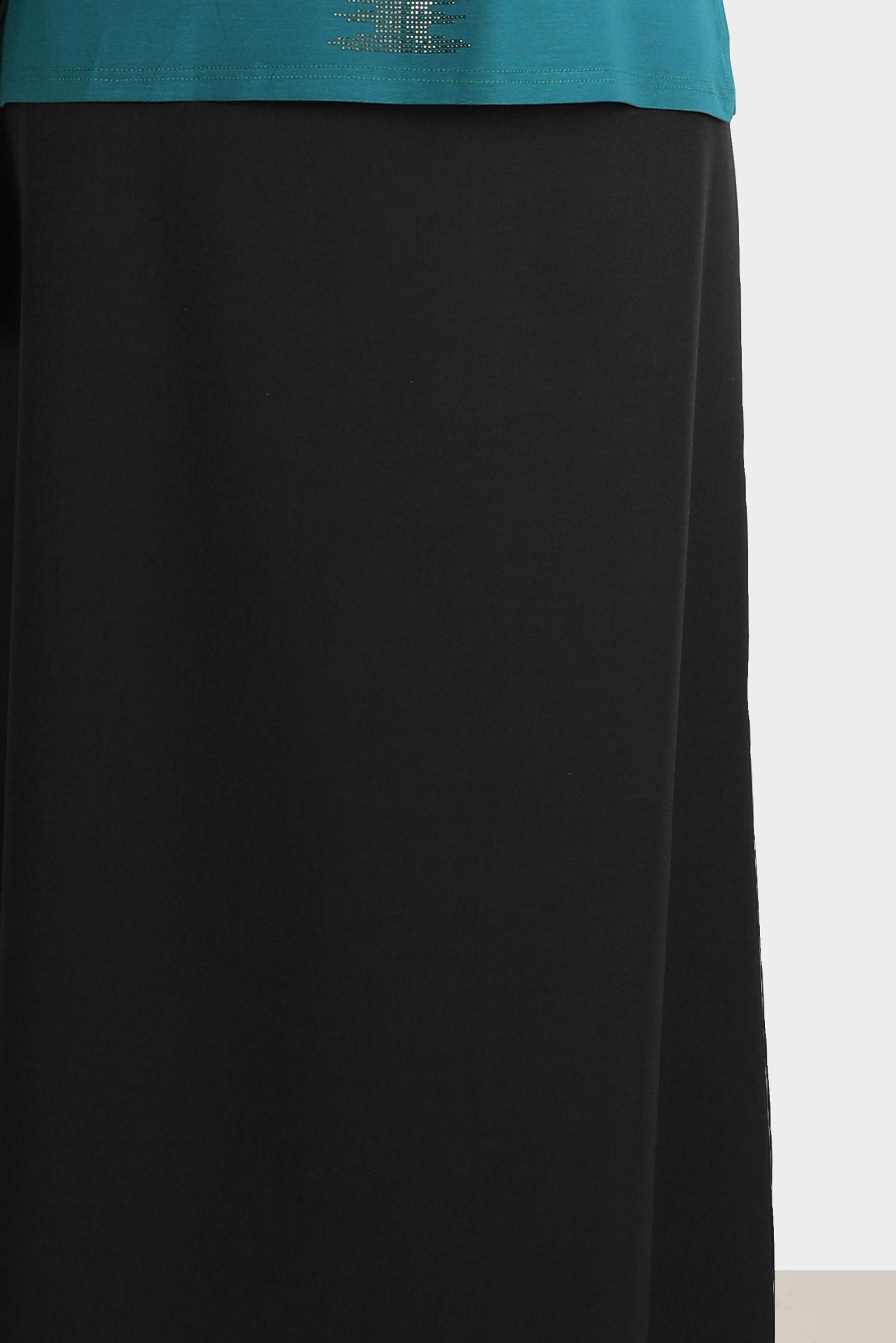 Hijab clothing BLACK PLUS SIZE STRAIGHT CUT SKIRT 60252