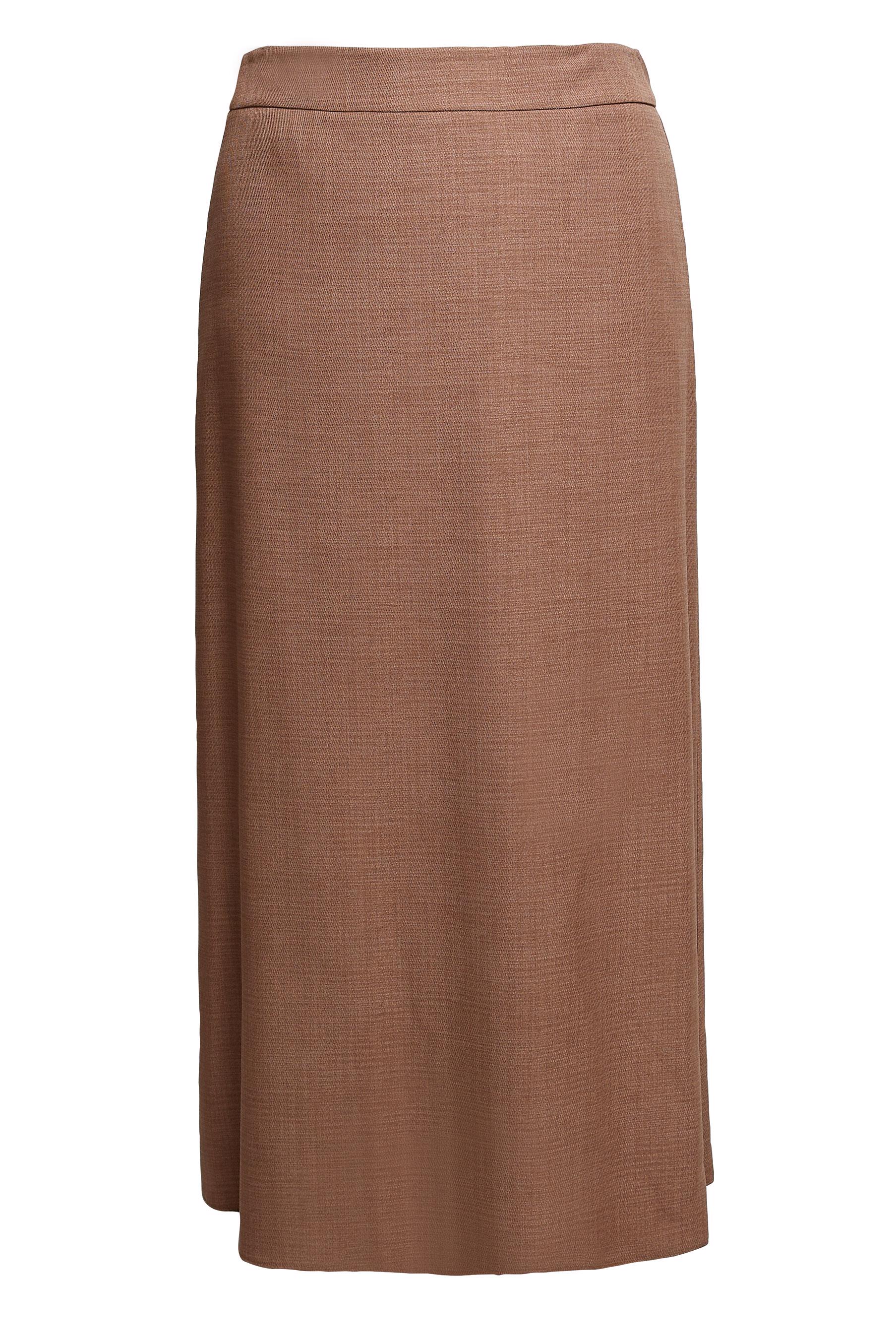 Hijab clothing BROWN PLUS SIZE STRAIGHT CUT SKIRT 60252