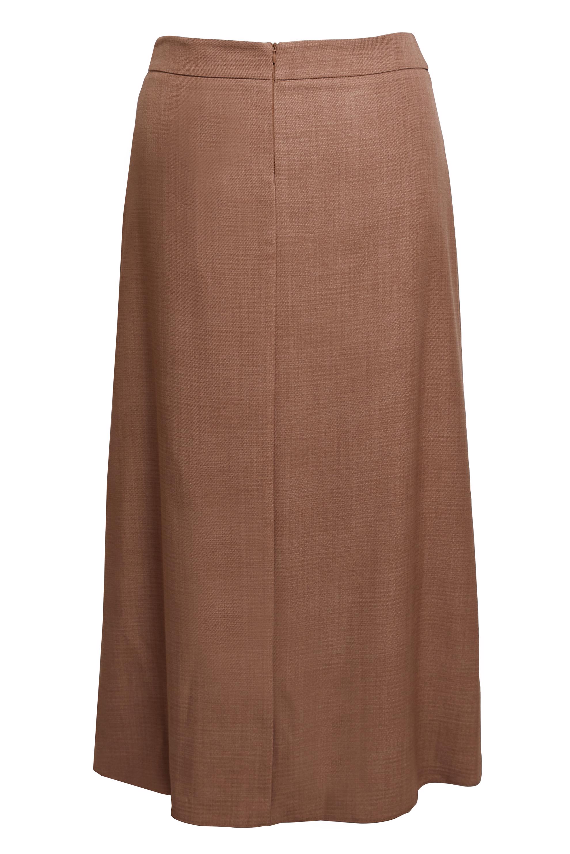 Hijab clothing BROWN PLUS SIZE STRAIGHT CUT SKIRT 60252