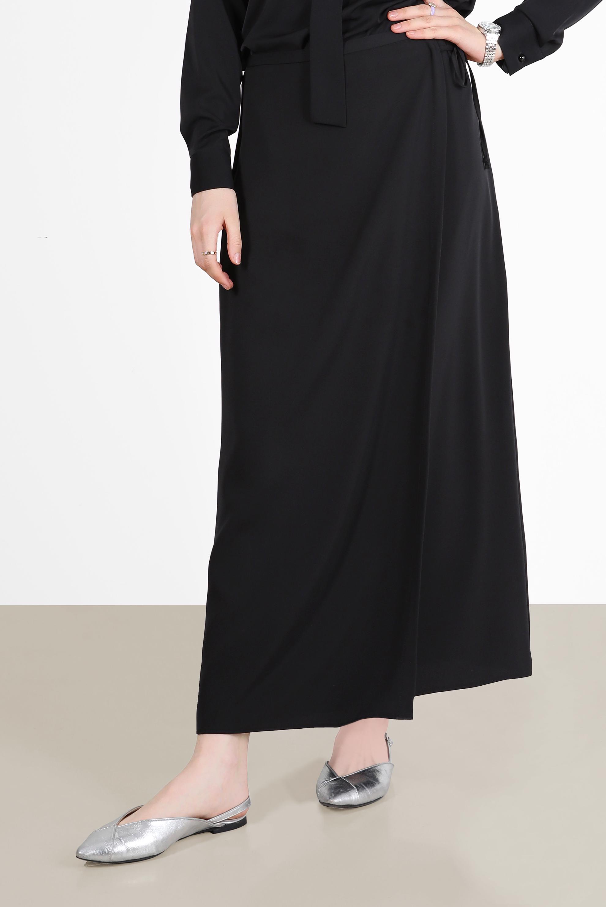 Hijab clothing BLACK HAND TIE DETAIL SKIRT 60255 