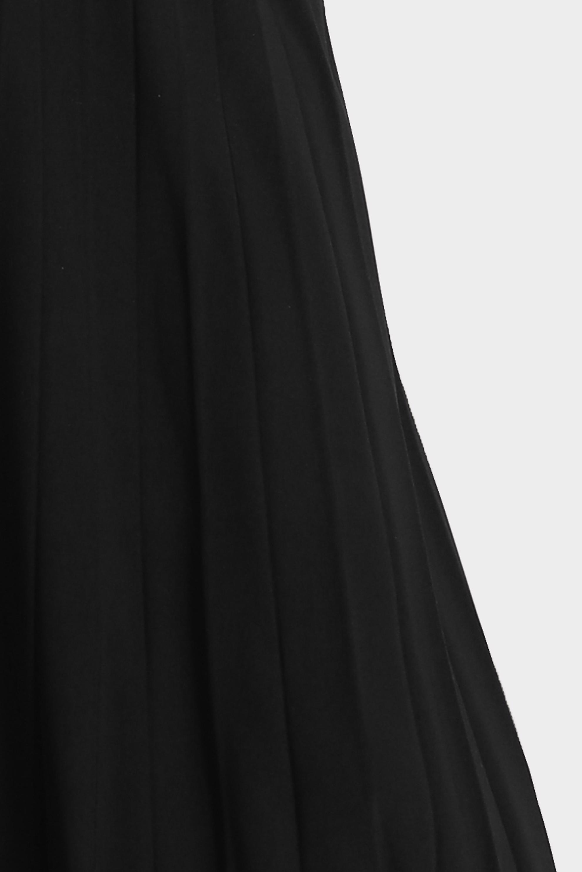 Tesettür giyim SİYAH BELİ LASTİKLİ PİLİSELİ ETEK 60256 