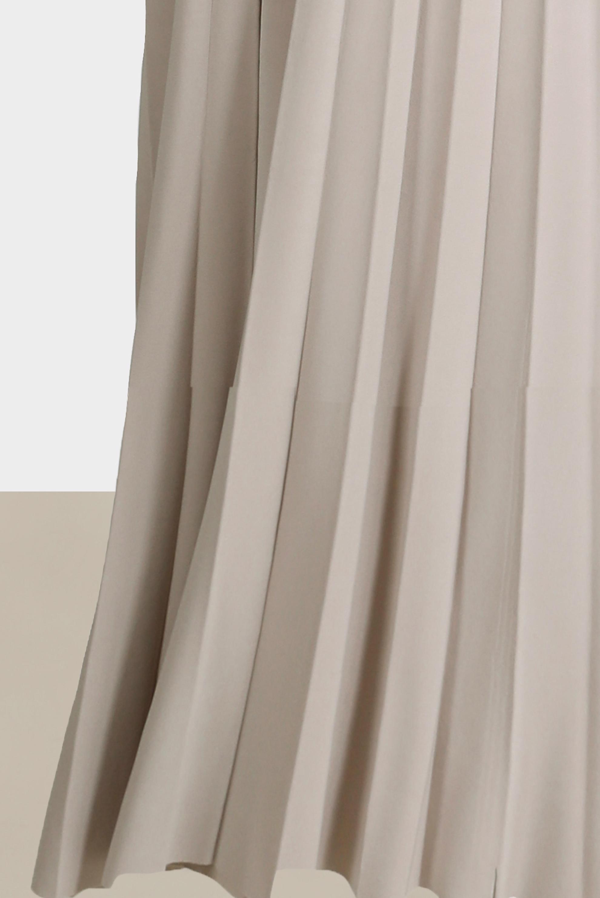 Tesettür giyim BEJ BELİ LASTİKLİ PİLİSELİ ETEK 60256 