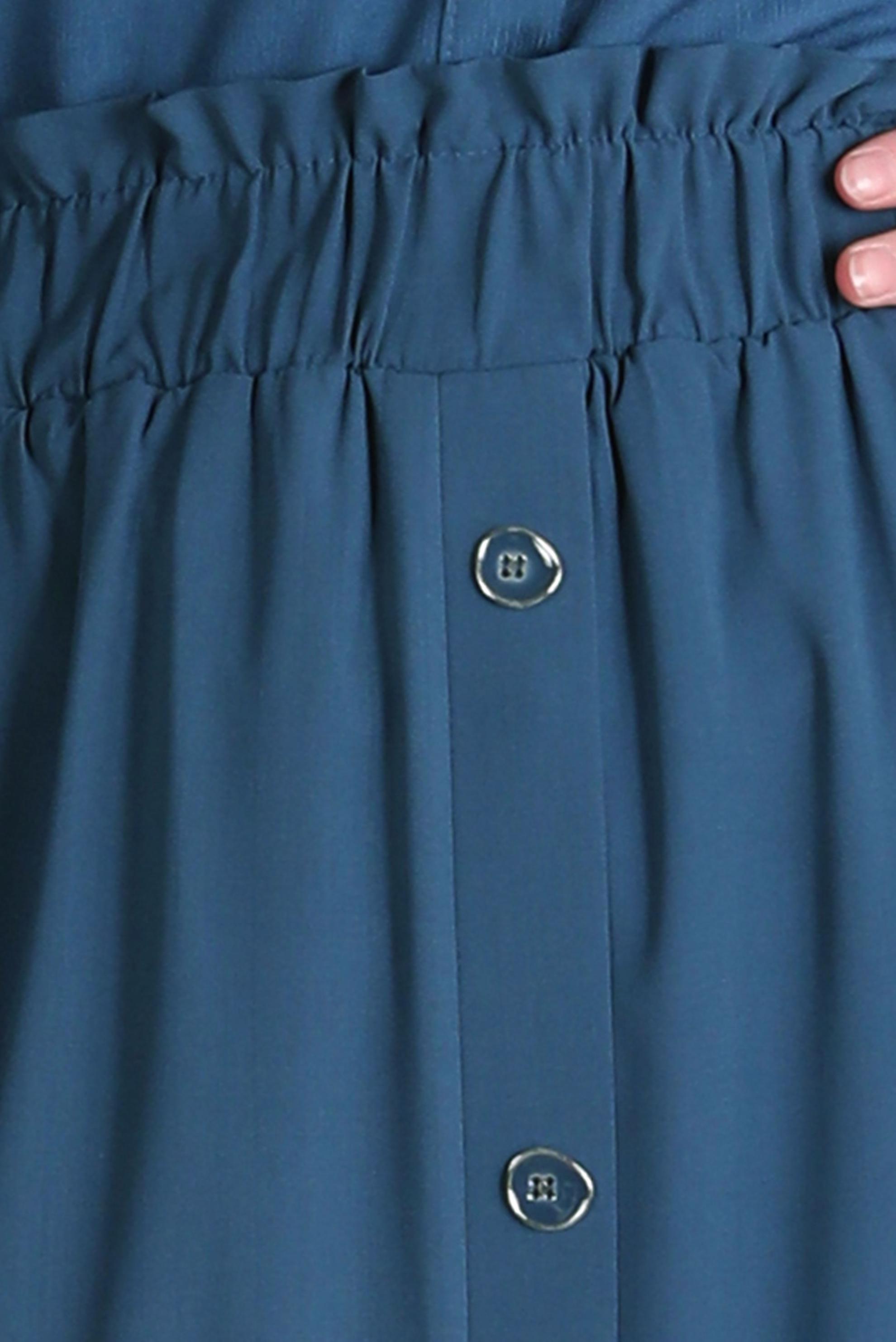 Tesettür giyim LACİVERT BOYDAN DÜĞMELİ AEROBİN ETEK 60258 