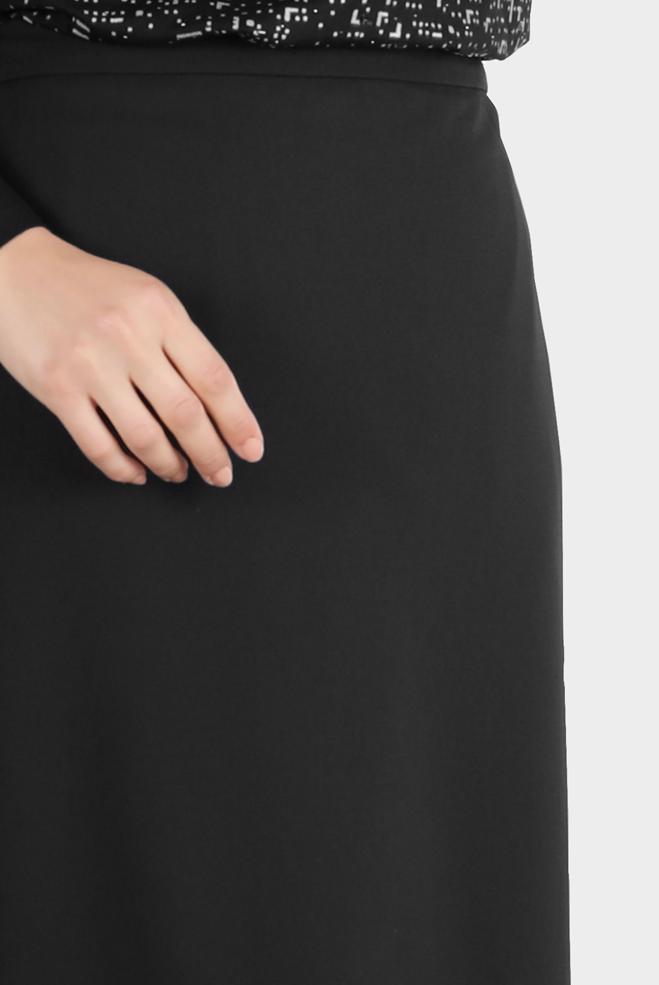Vêtements hijab NOIR JUPE AVEC FENTE INVISIBLE 60263 - ALVİNA