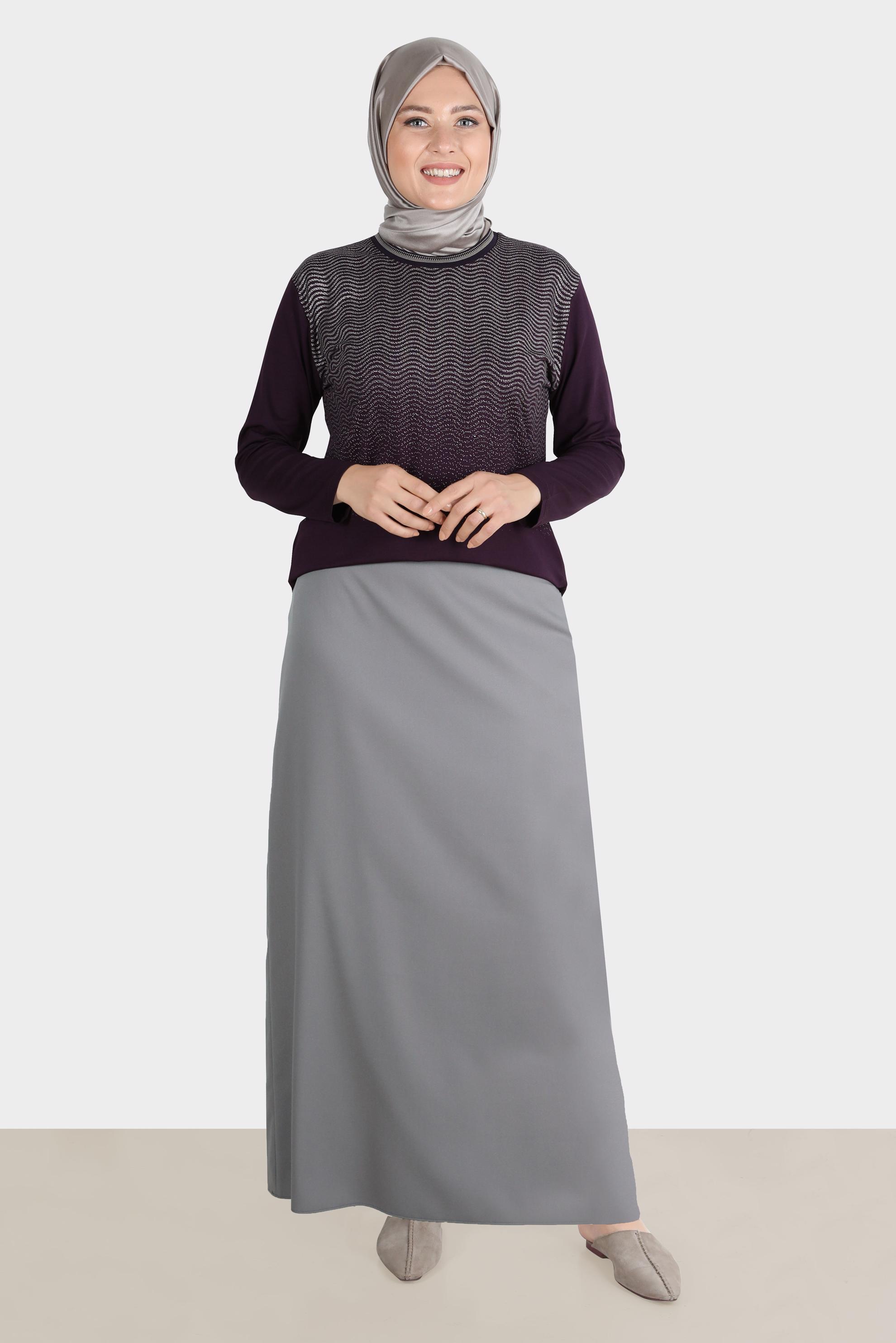 Hijab clothing MINK SKIRT WITH INVISIBLE SLIT 60263