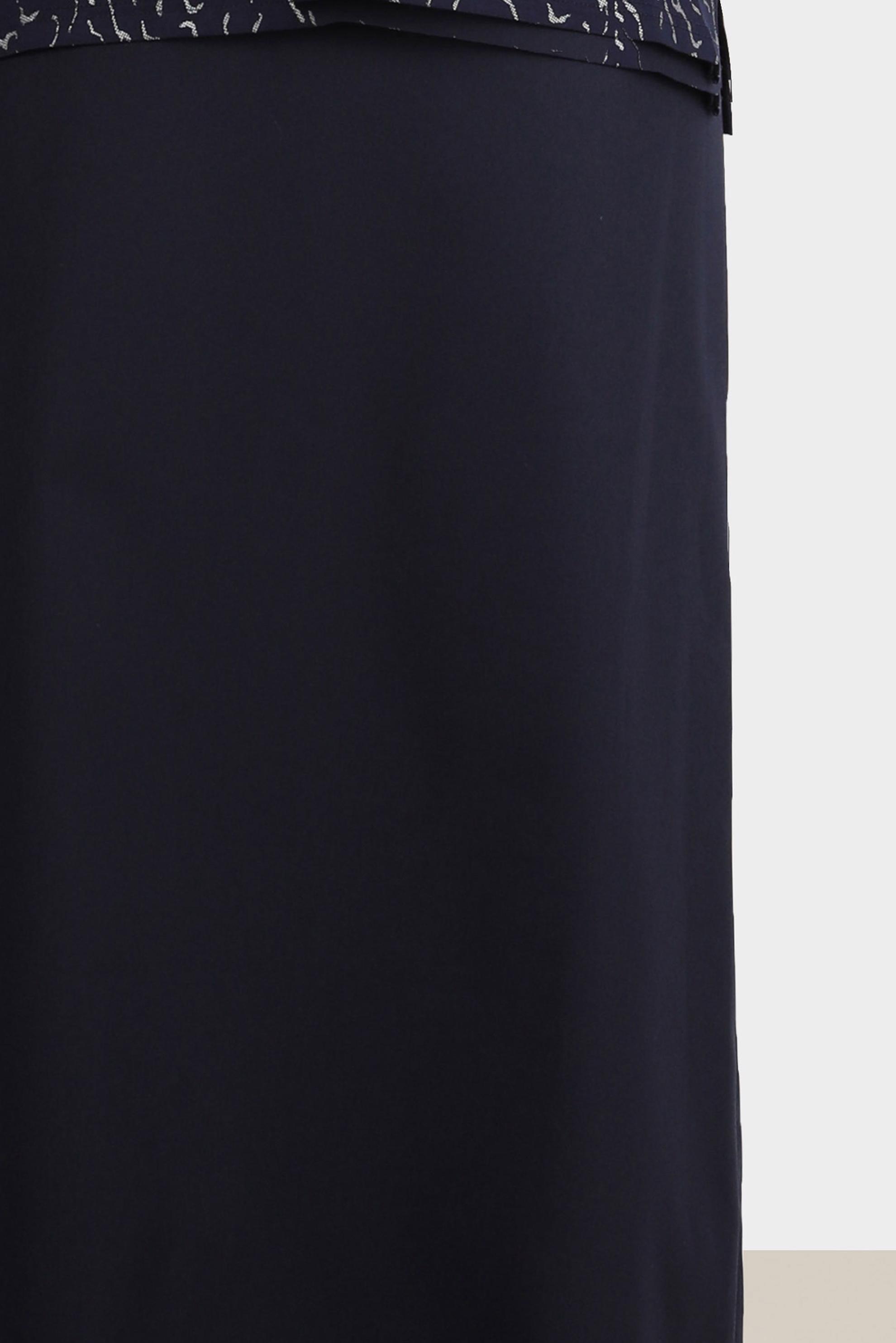 Tesettür giyim LACİVERT  GİZLİ YIRTMAÇLI DÜZ ETEK 60263