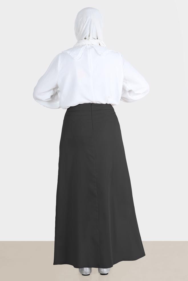 Hijab clothing BLACK CLASP DETAIL SKIRT 60264  - ALVİNA