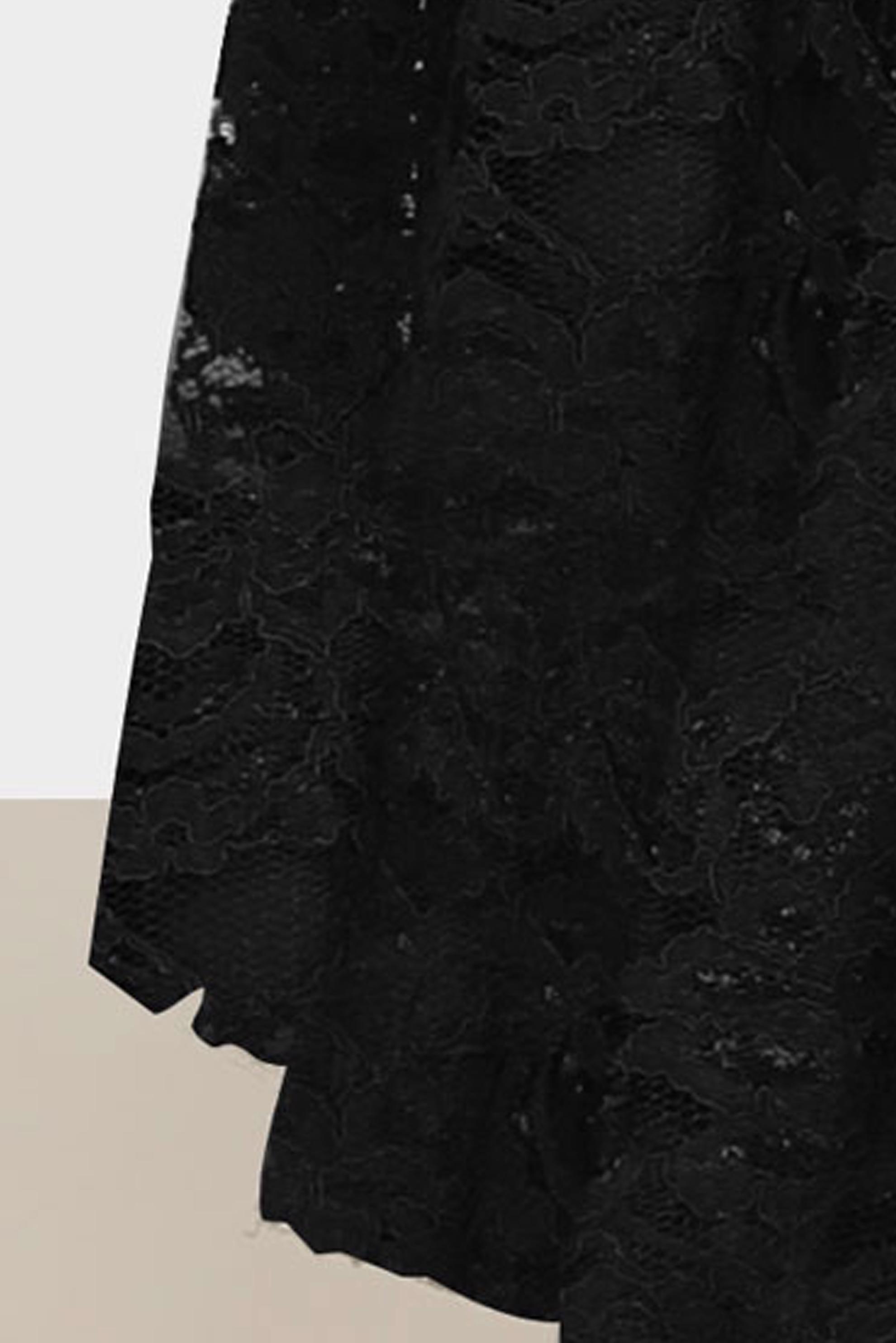 Tesettür giyim SİYAH DANTELLİ PİLİSELİ ETEK 60267 