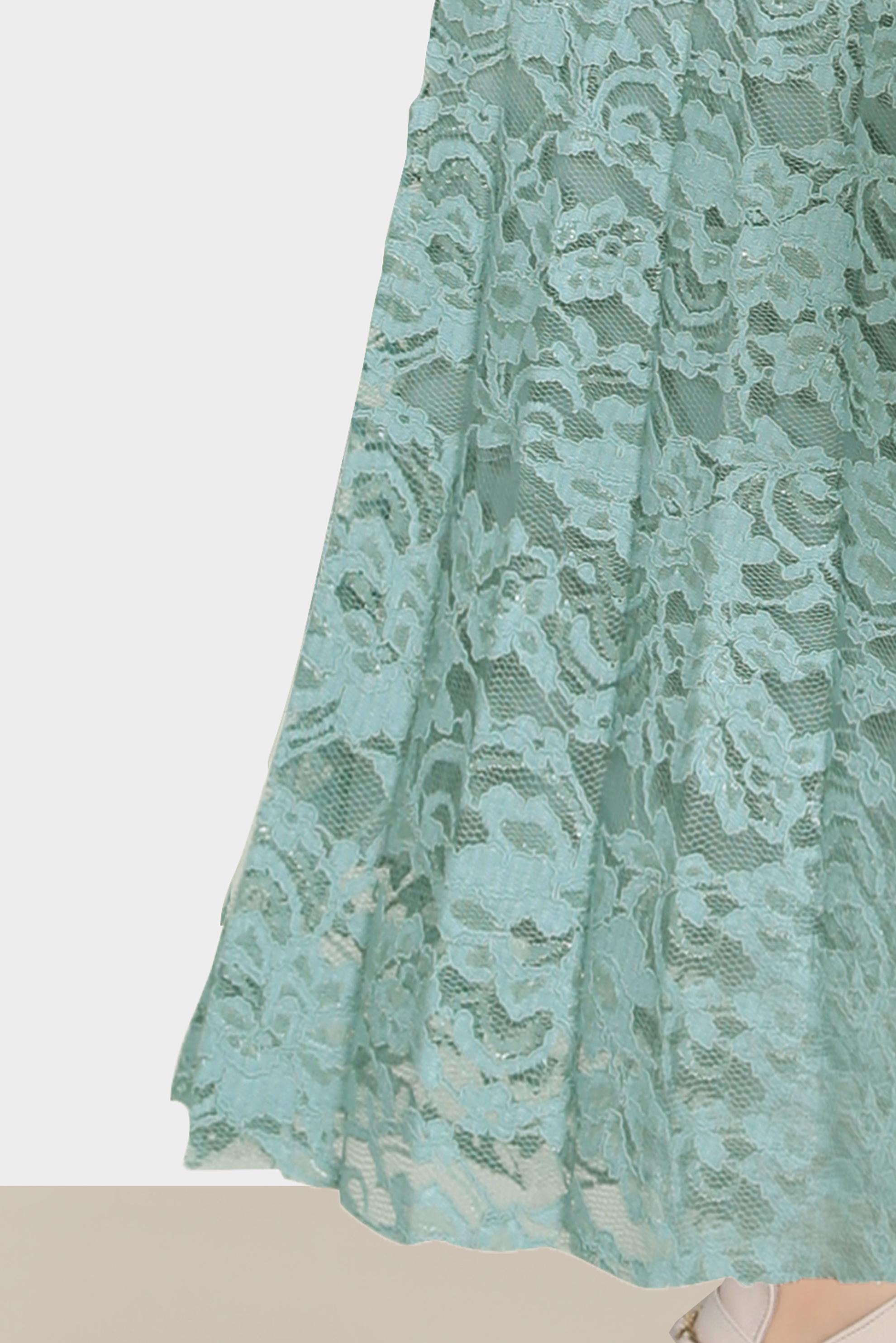 Hijab clothing BLUE LACED PLEATED SKIRT 60267 