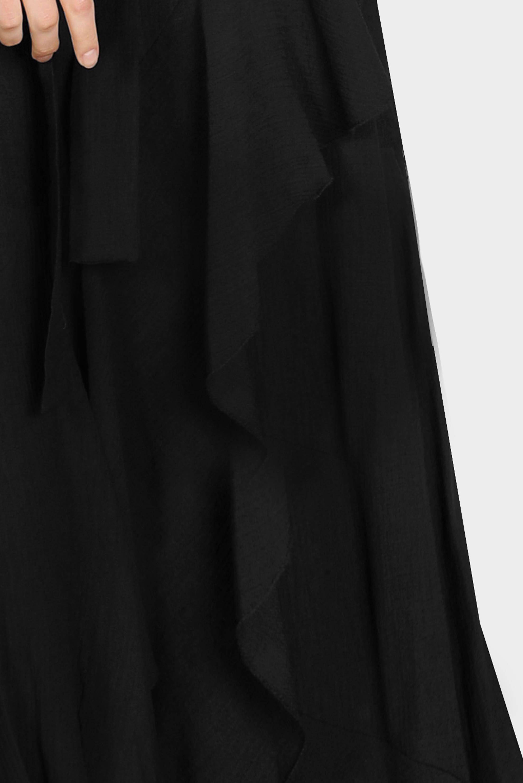 Tesettür giyim SİYAH VOLANLI ETEK 60268 