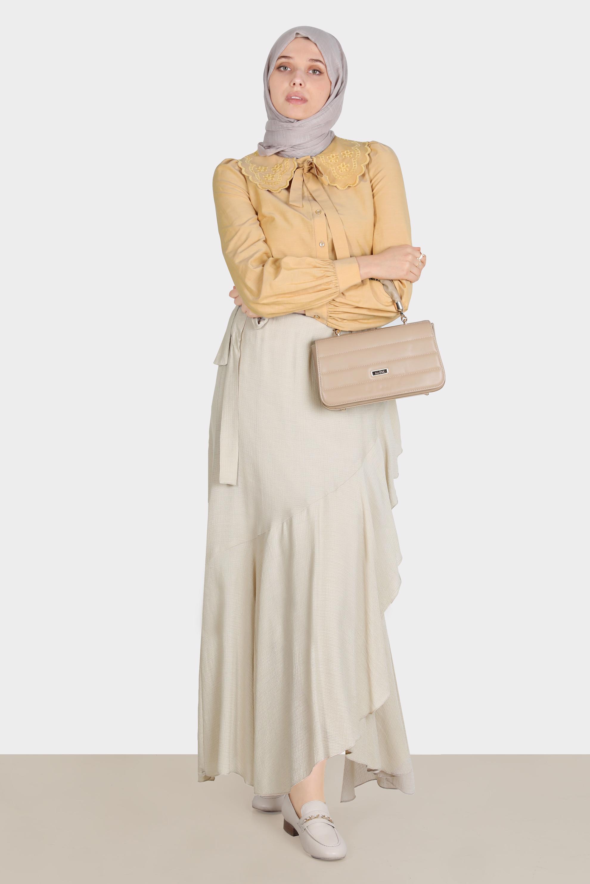 Hijab clothing SAND FRILLED SKIRT 60268 