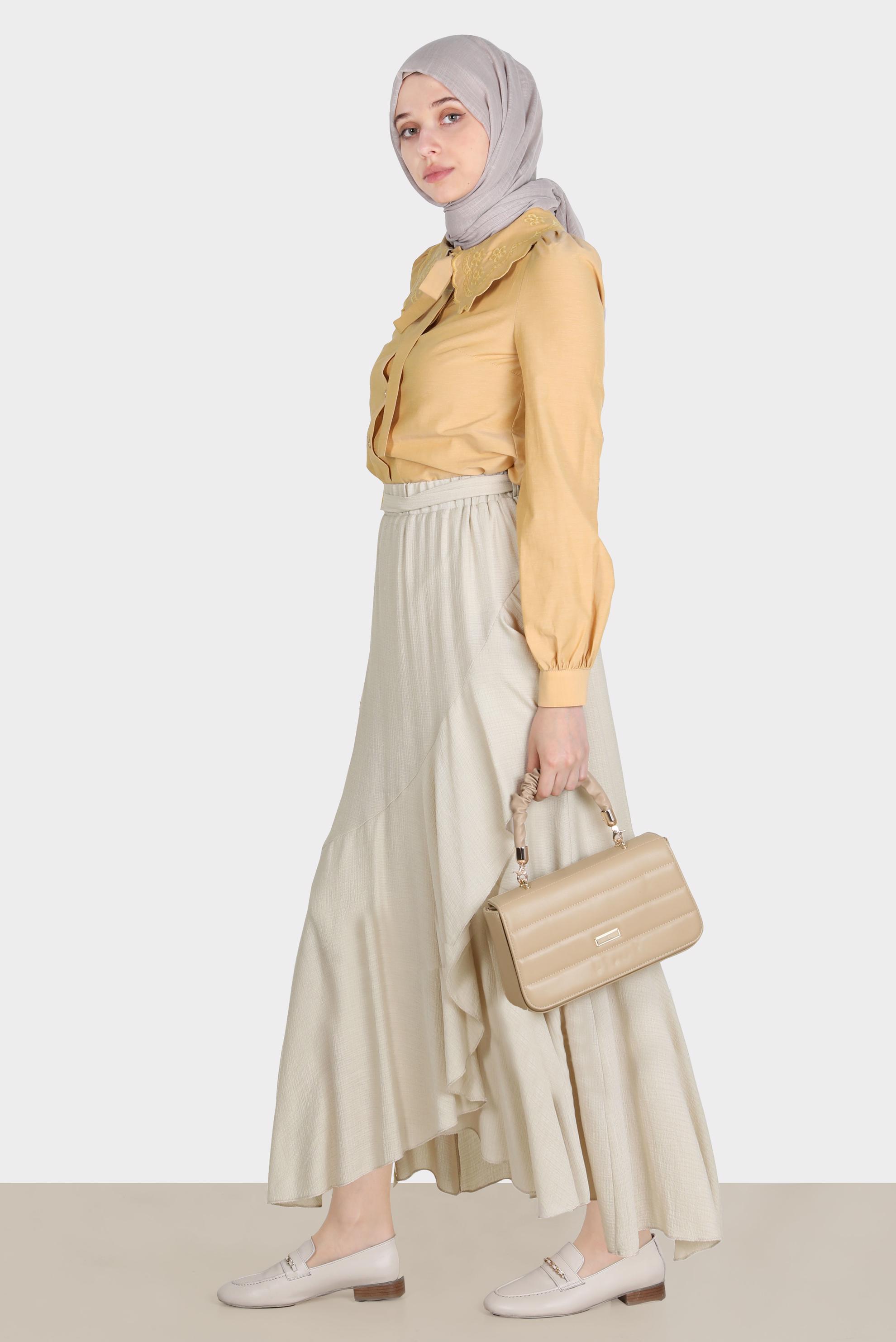 Hijab clothing SAND FRILLED SKIRT 60268 