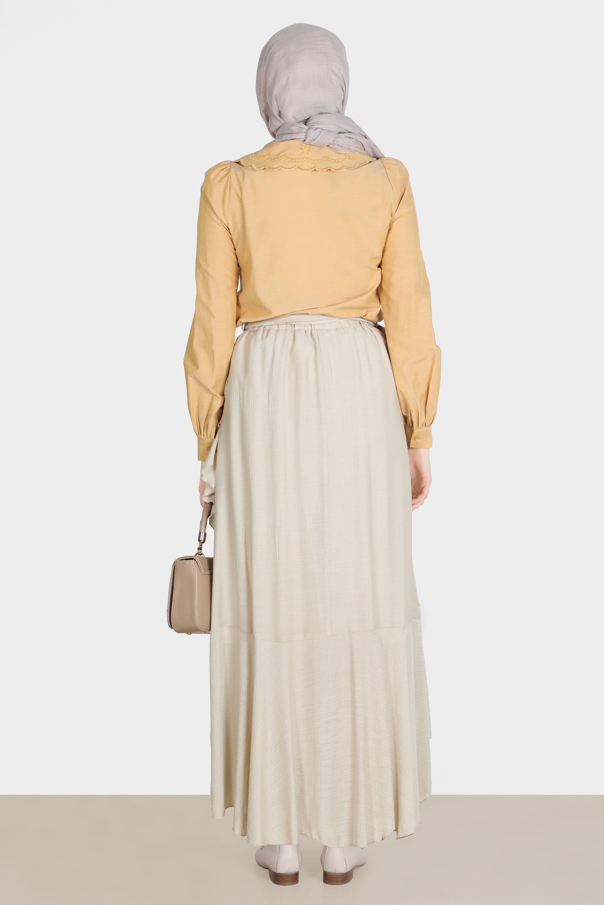 Hijab clothing SAND FRILLED SKIRT 60268 