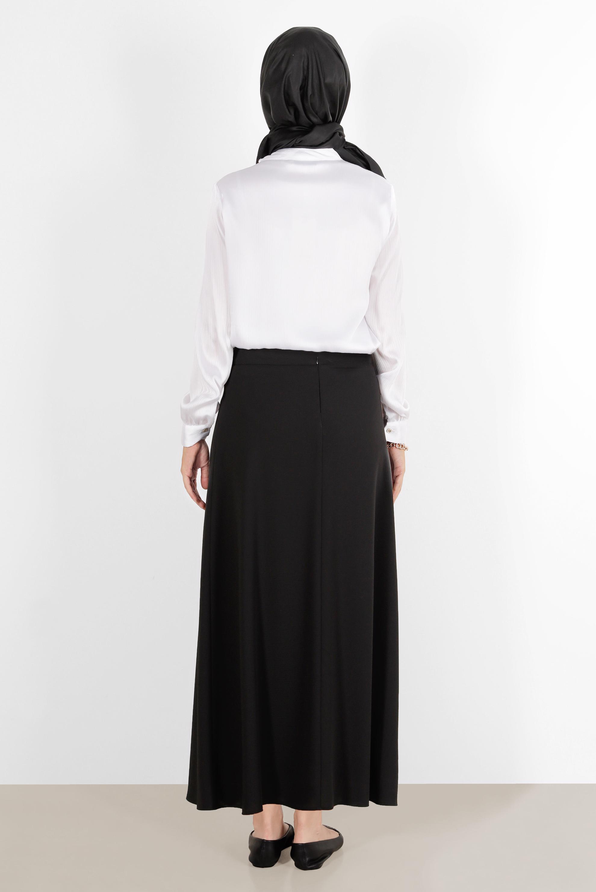 Hijab clothing BLACK BOW-TIE DETAIL SKIRT 60275 