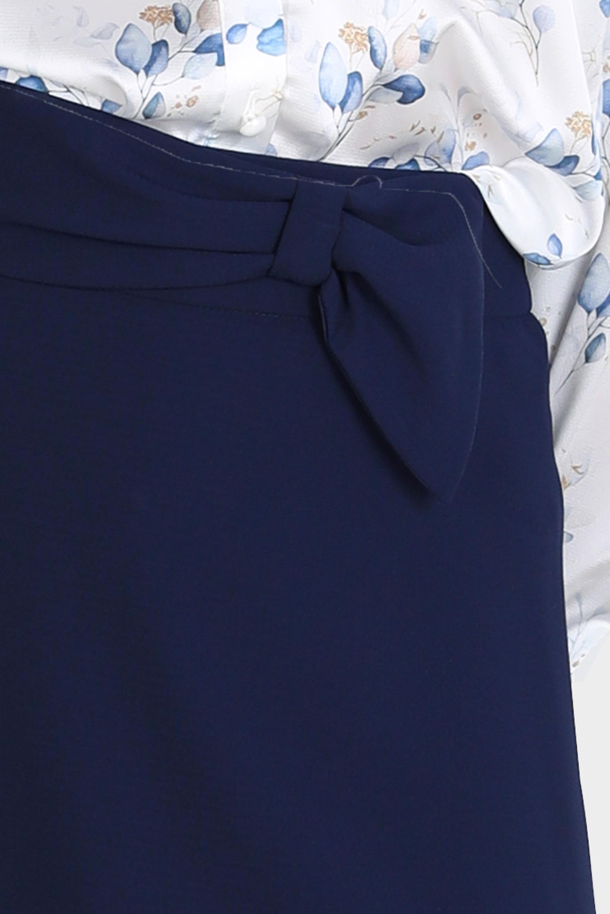 Hijab clothing NAVY BLUE BOW-TIE DETAIL SKIRT 60275 