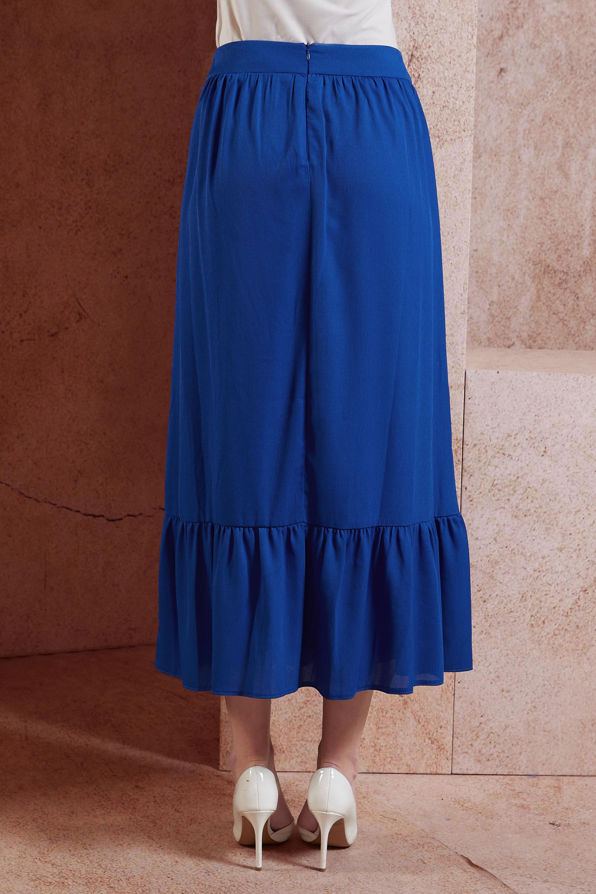 Tesettür giyim LACİVERT DÜĞME DETAYLI ETEK 60283