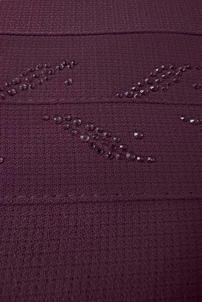 Tesettür giyim MÜRDÜM TAŞ BASKILI PİLİSE DETAYLI ETEK 60292 - ALVİNA