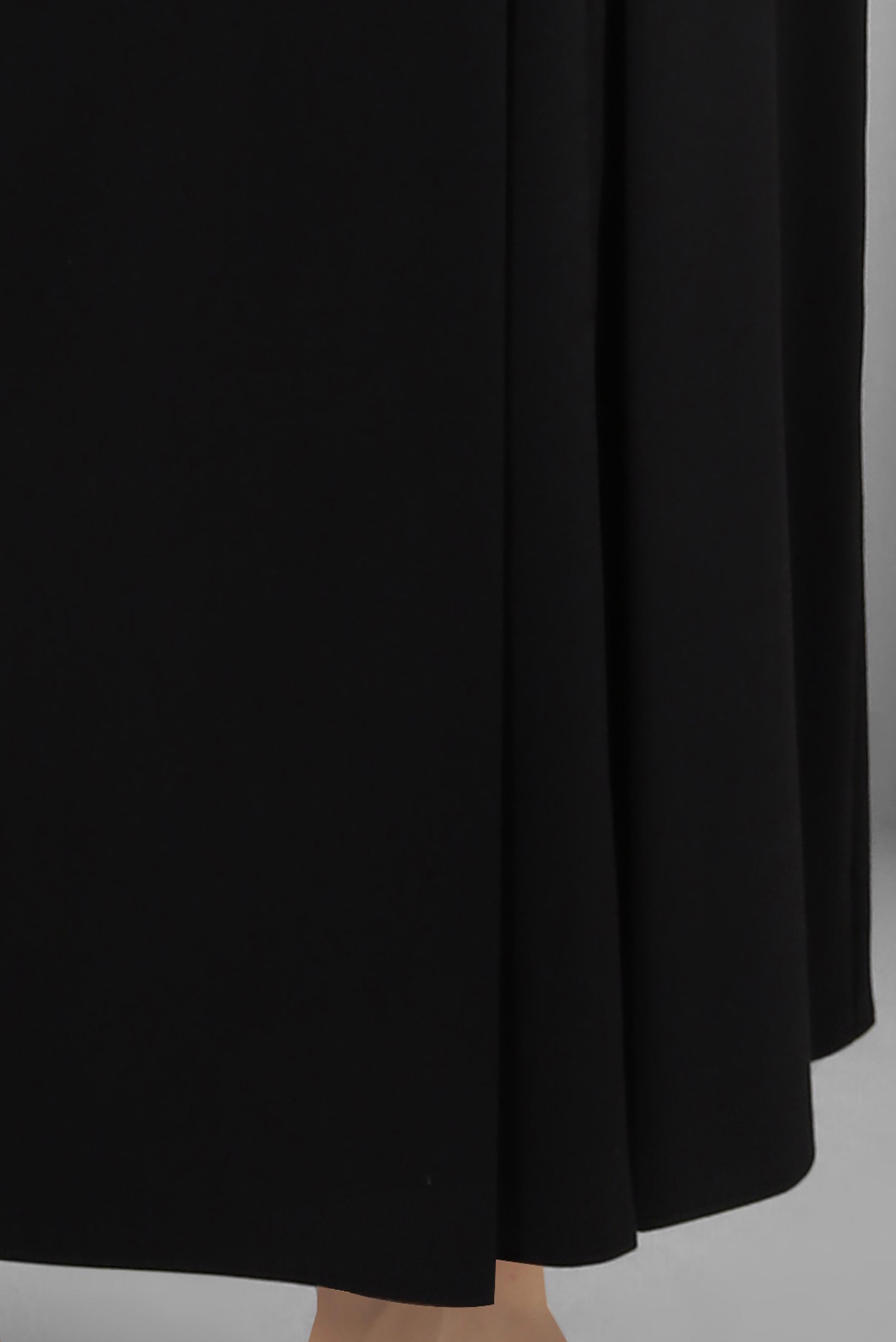 Vêtements hijab NOIR JUPE À DÉTAILS PLIS AVEC GEM BRODÉ 60293