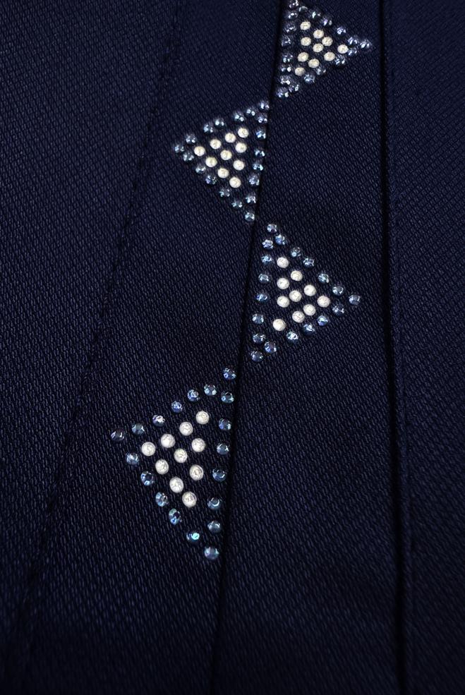 Tesettür giyim LACİVERT PİLİSE DETAYLI TAŞ BASKILI ETEK 60293 - ALVİNA