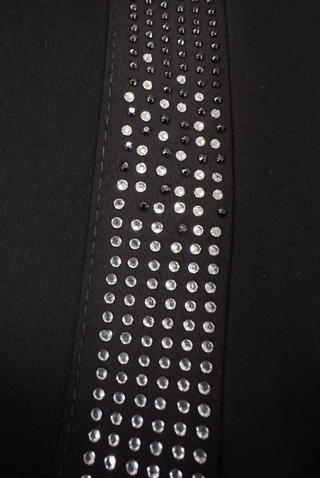 Tesettür giyim SİYAH TAŞ BASKILI DÜZ KESİM ETEK 60294 - ALVİNA