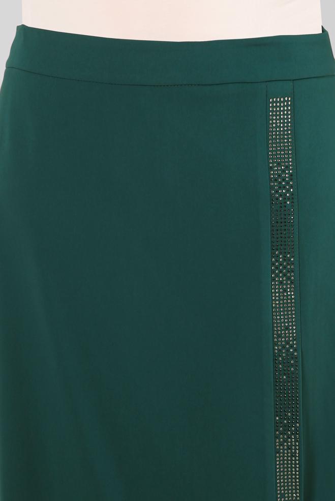 Tesettür giyim YEŞİL TAŞ BASKILI DÜZ KESİM ETEK 60294 - ALVİNA