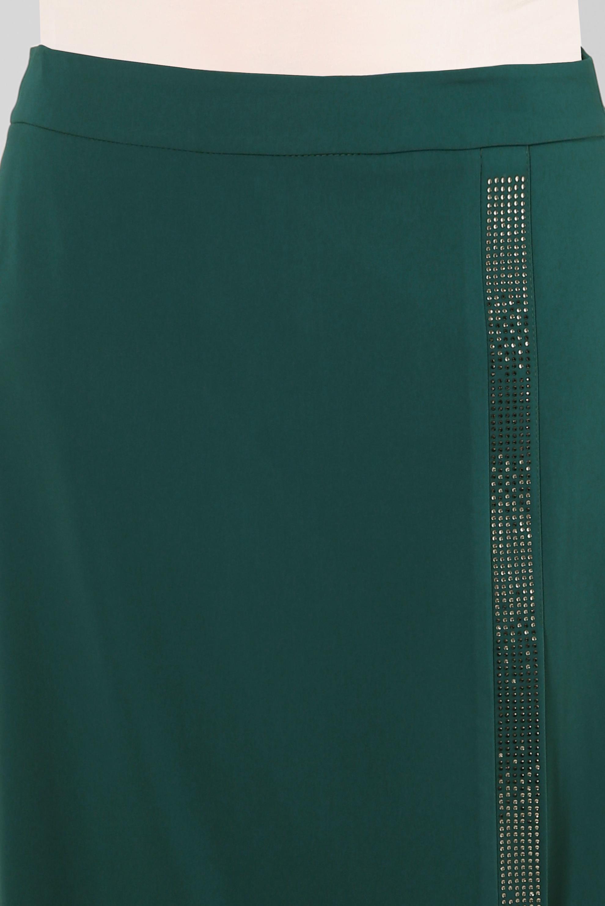 Tesettür giyim YEŞİL TAŞ BASKILI DÜZ KESİM ETEK 60294