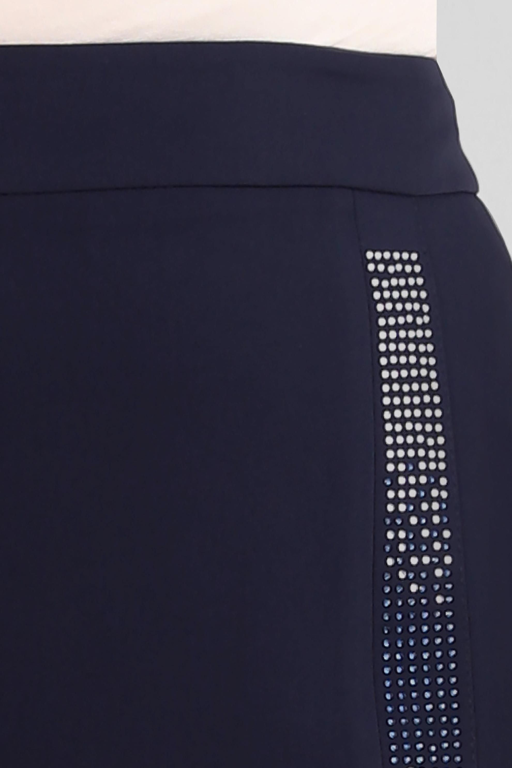 Vêtements hijab BLEU MARINE JUPE COUPE DROITE AVEC GEM BRODÉ 60294