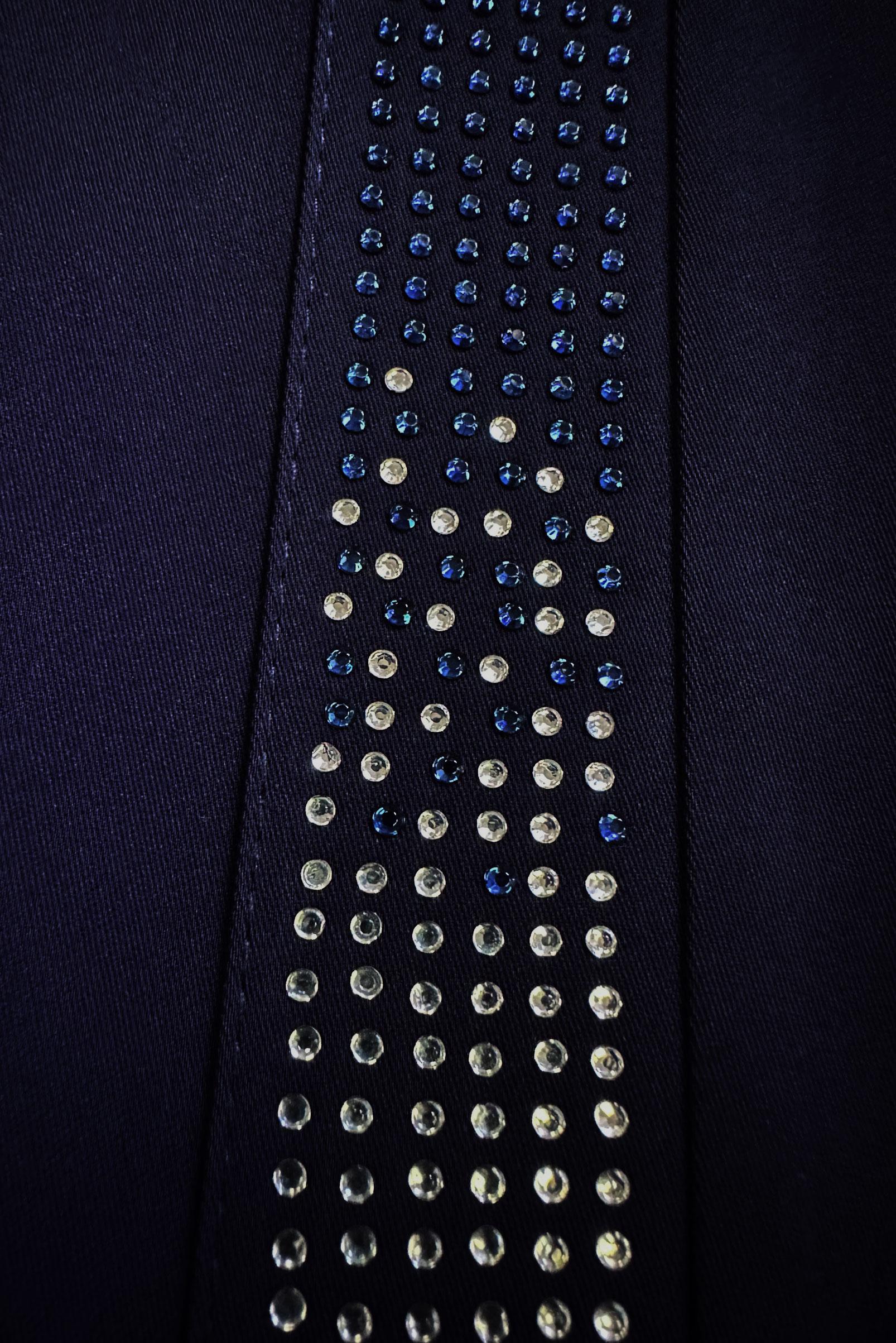 Vêtements hijab BLEU MARINE JUPE COUPE DROITE AVEC GEM BRODÉ 60294