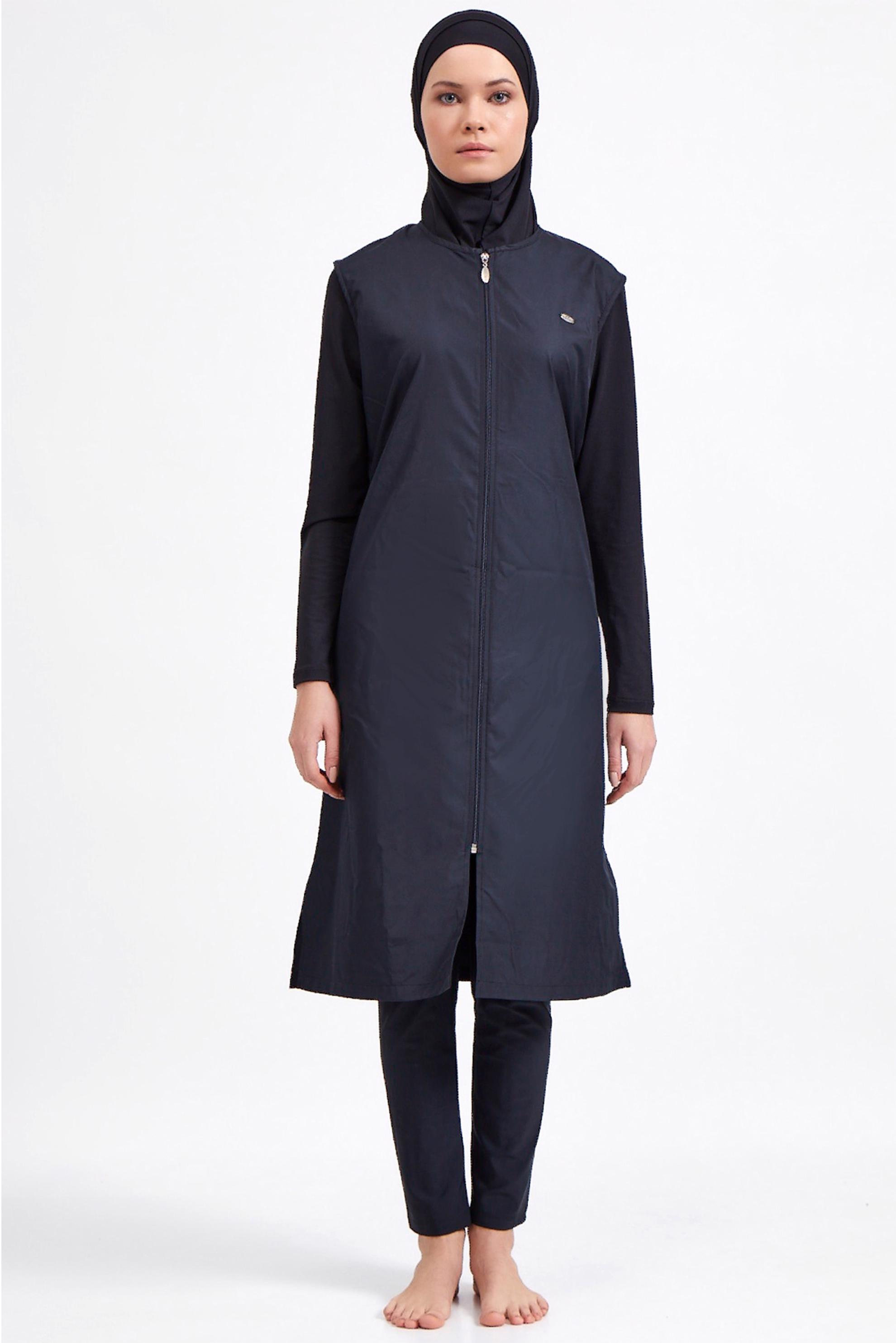 Tesettür giyim SİYAH FERMUARLI TESETTÜR MAYO 1250 