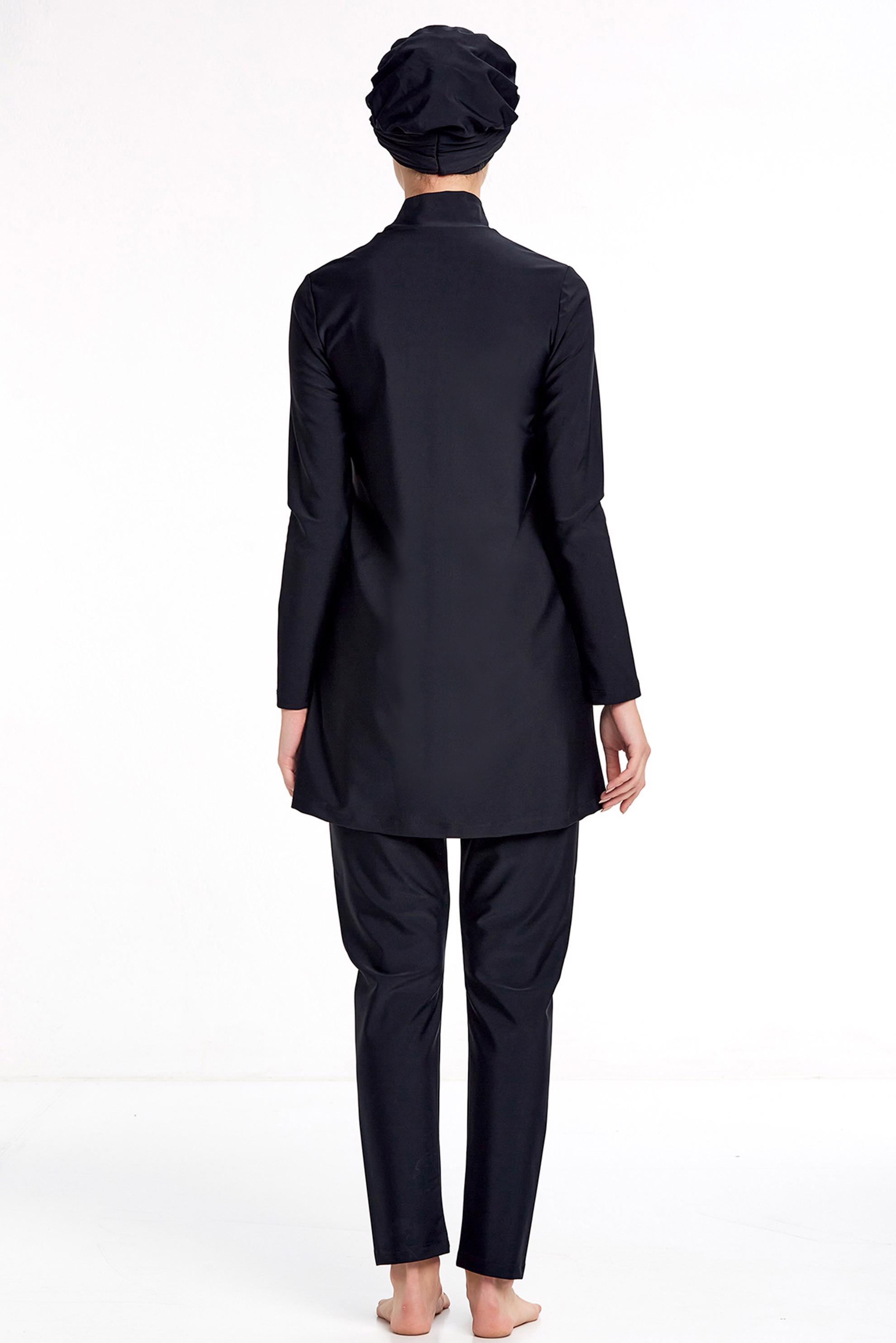 Tesettür giyim SİYAH NAKIŞLI LİKRALI TESETTÜR MAYO 4313 