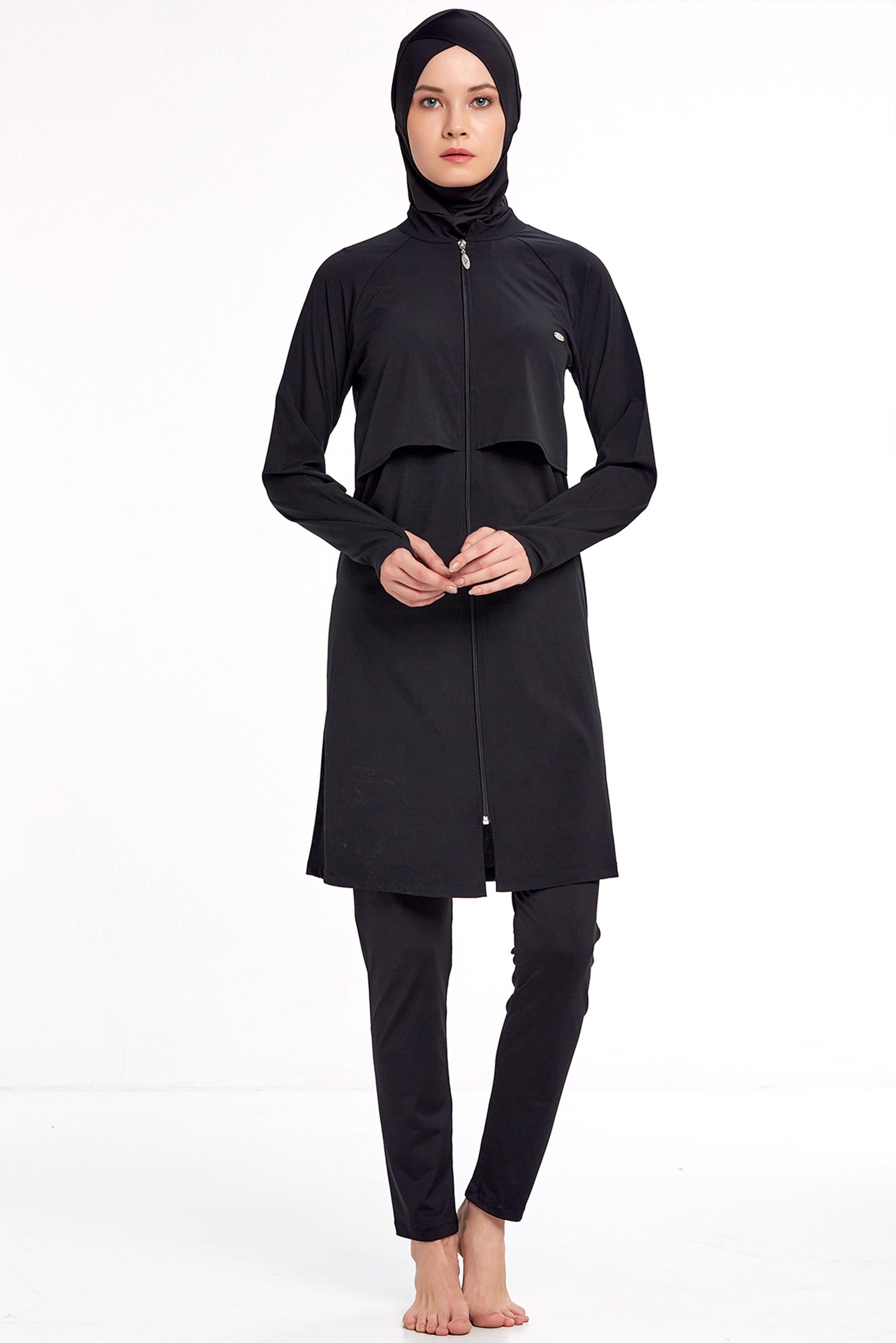 Tesettür giyim SİYAH FERMUARLI TESETTÜR MAYO 4371 