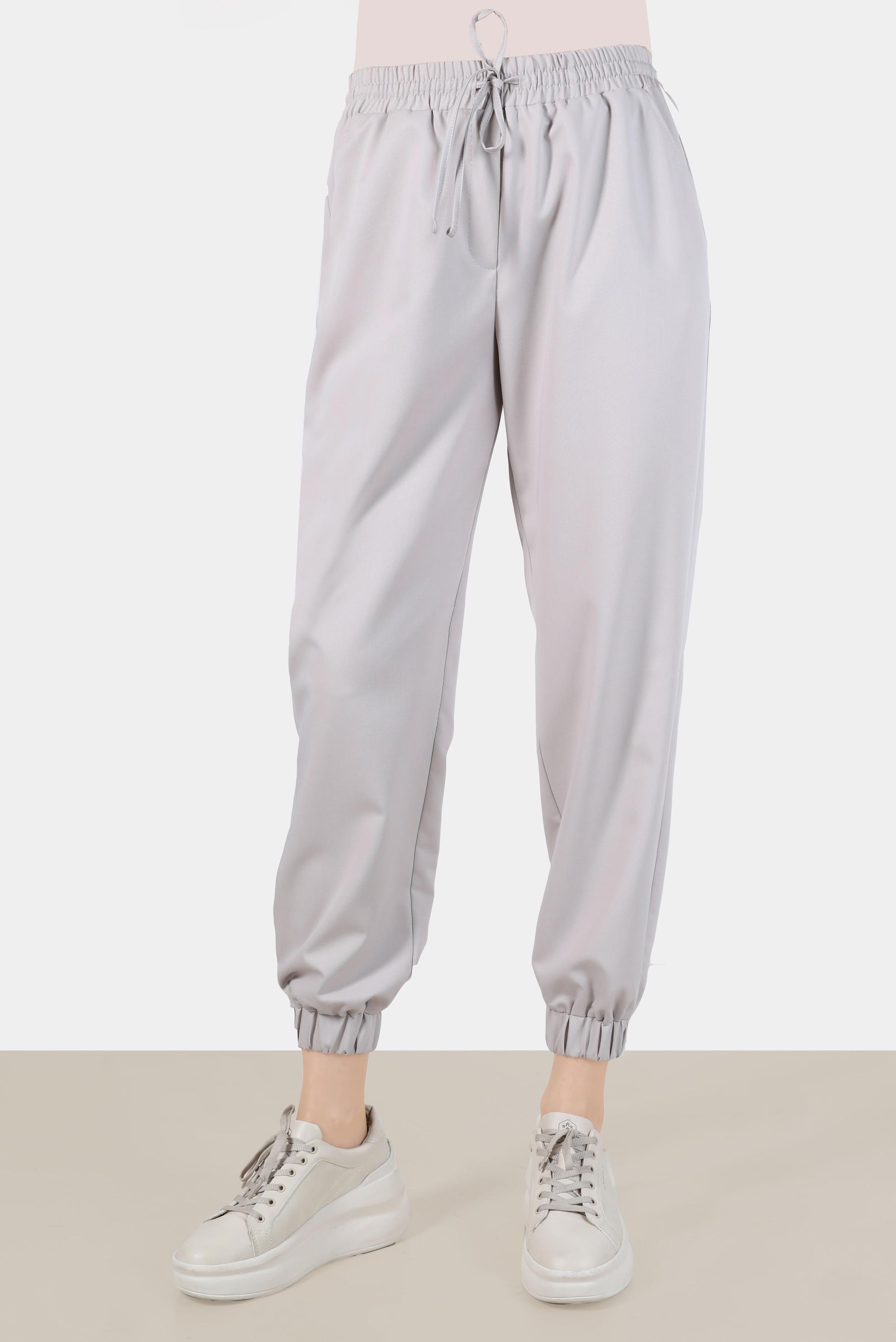 Tesettür giyim BEJ PAÇALARI VE BELİ LASTİKLİ PANTOLON 70251 