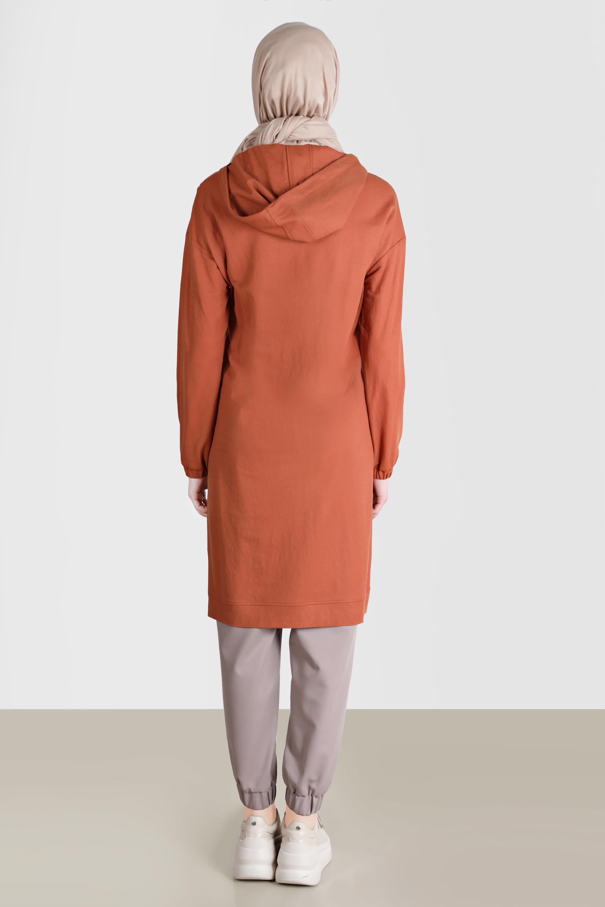 Tesettür giyim VİZON PAÇALARI VE BELİ LASTİKLİ PANTOLON 70251 