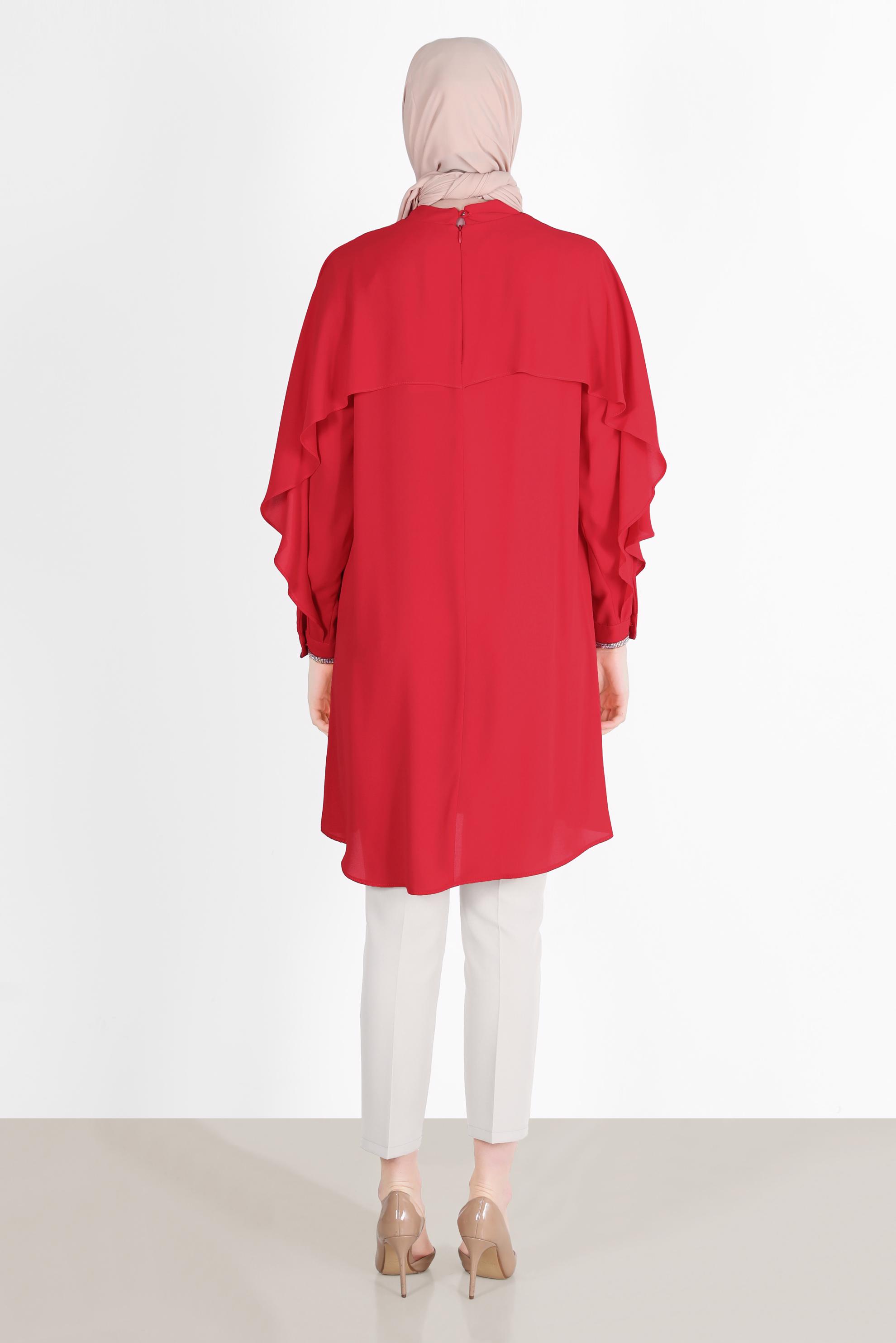 Tesettür giyim BEYAZ BORU PAÇA PANTOLON 70350 