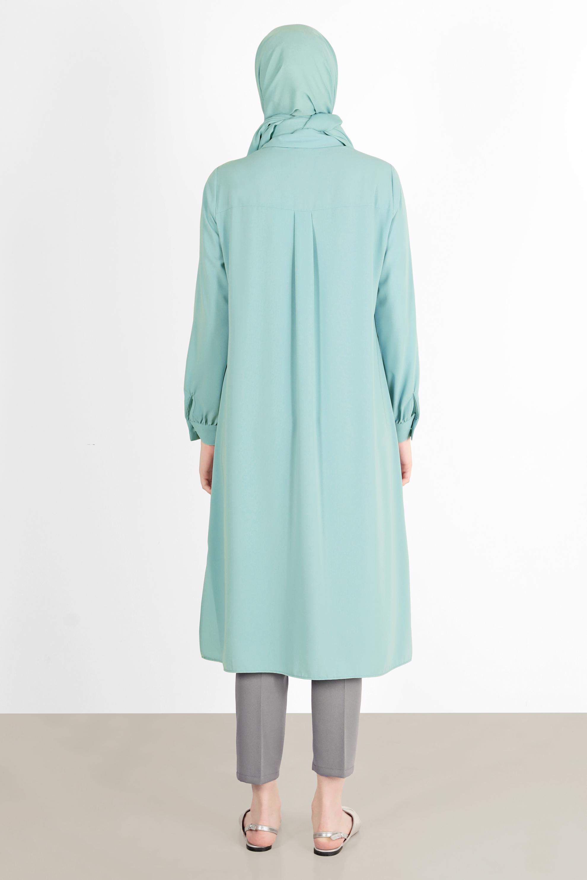 Tesettür giyim GRİ BORU PAÇA PANTOLON 70350 