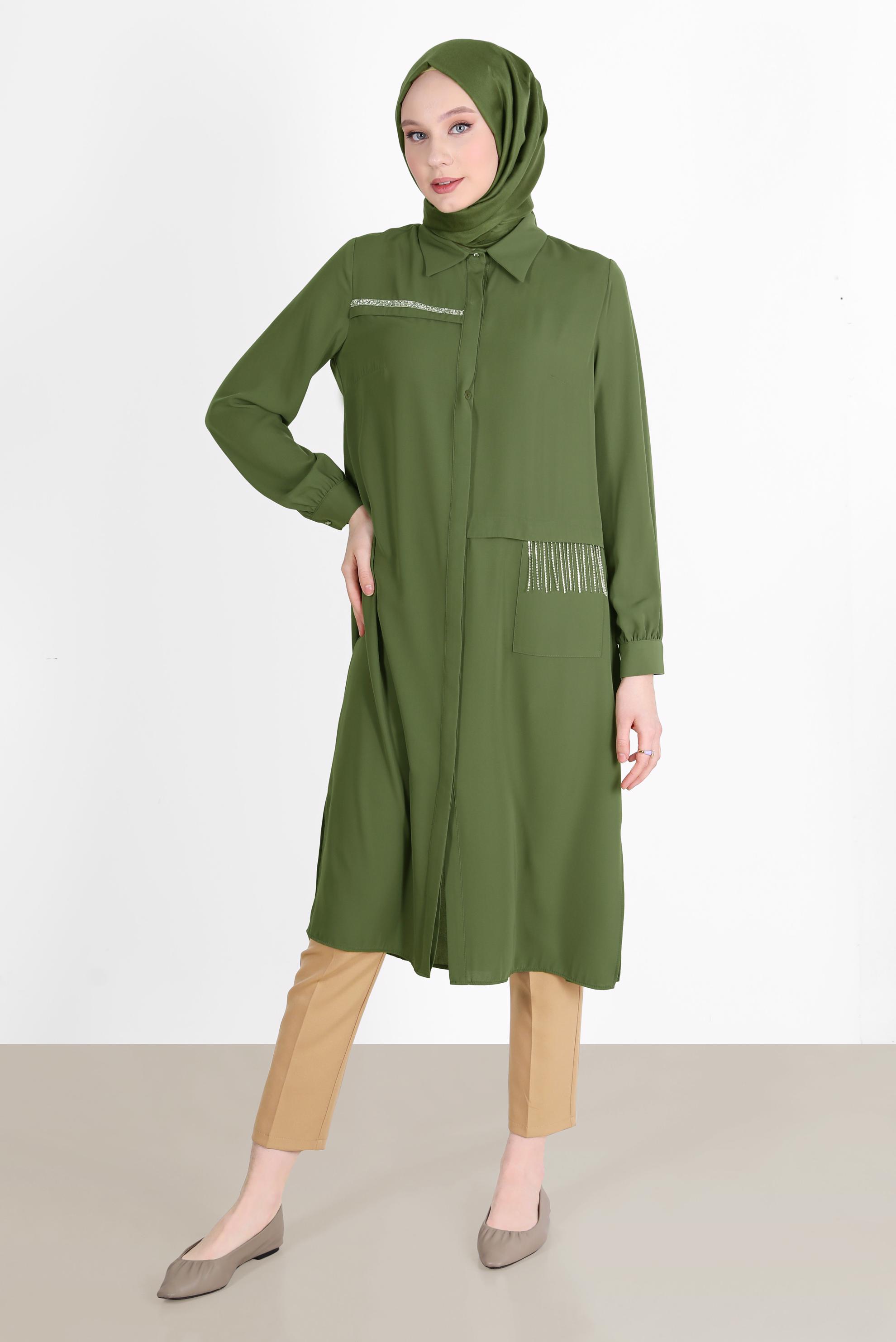 Tesettür giyim KAHVE BORU PAÇA PANTOLON 70350 