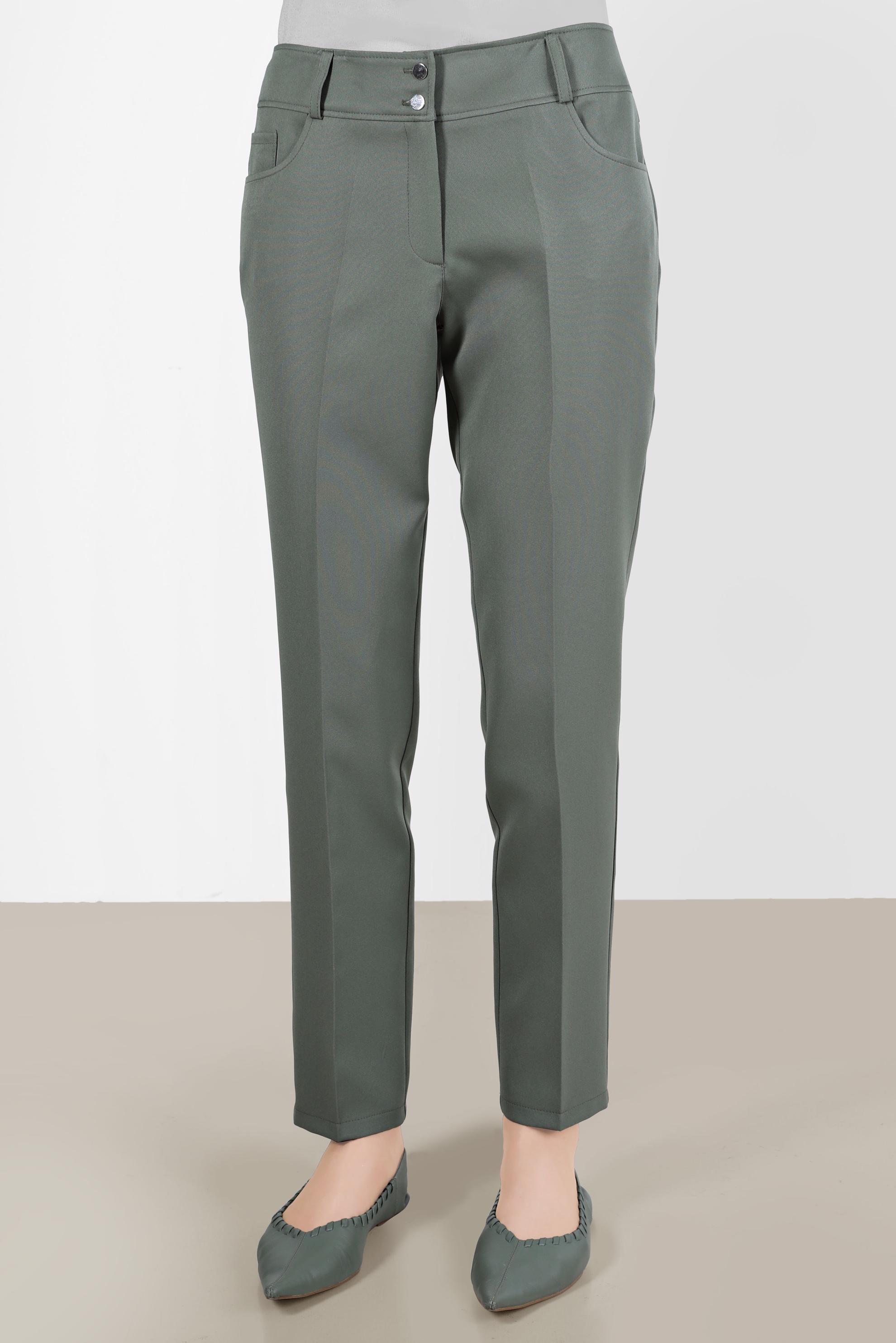 Tesettür giyim YEŞİL BORU PAÇA PANTOLON 70350 