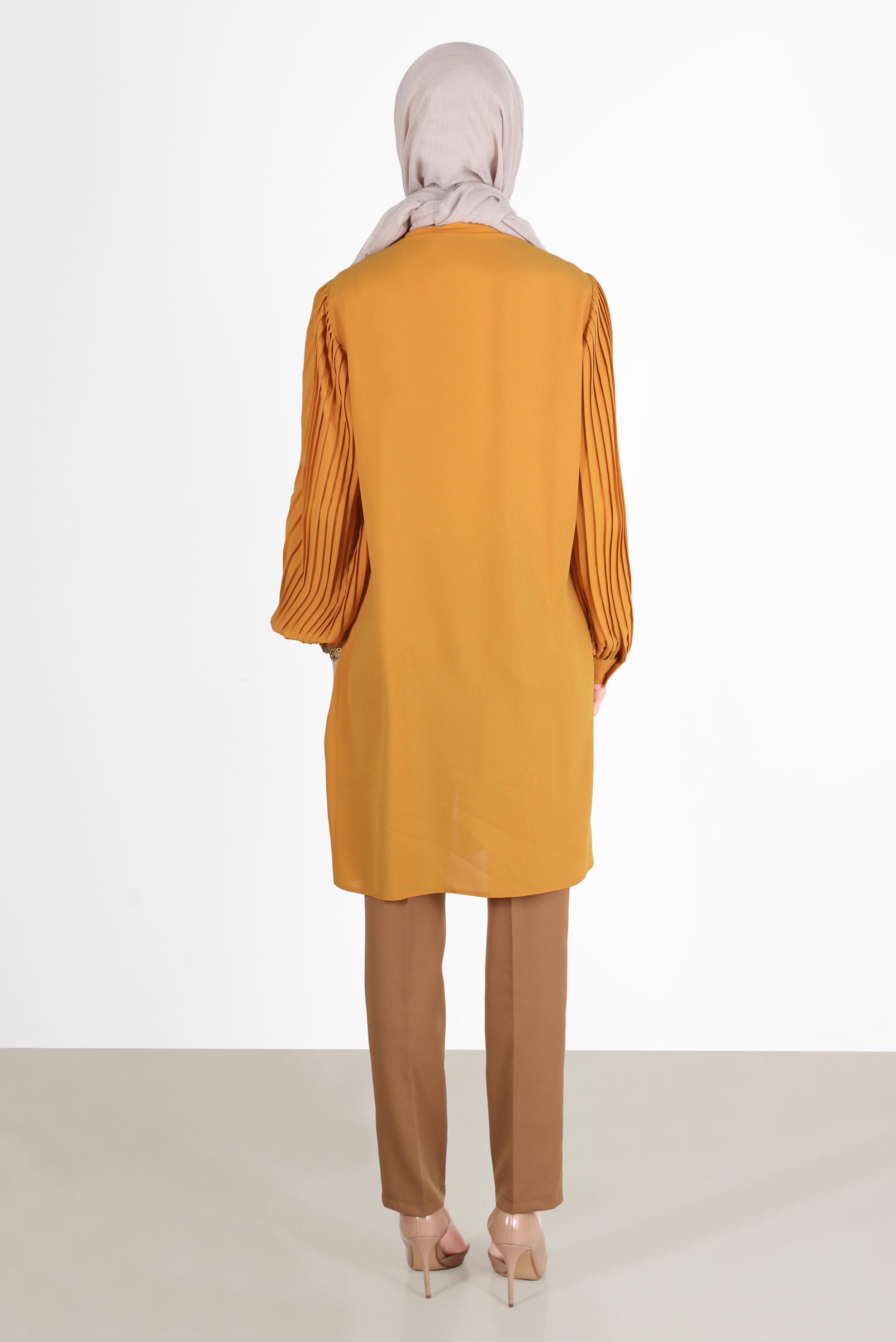 Tesettür giyim KAHVE BORU PAÇA PANTOLON 70350 