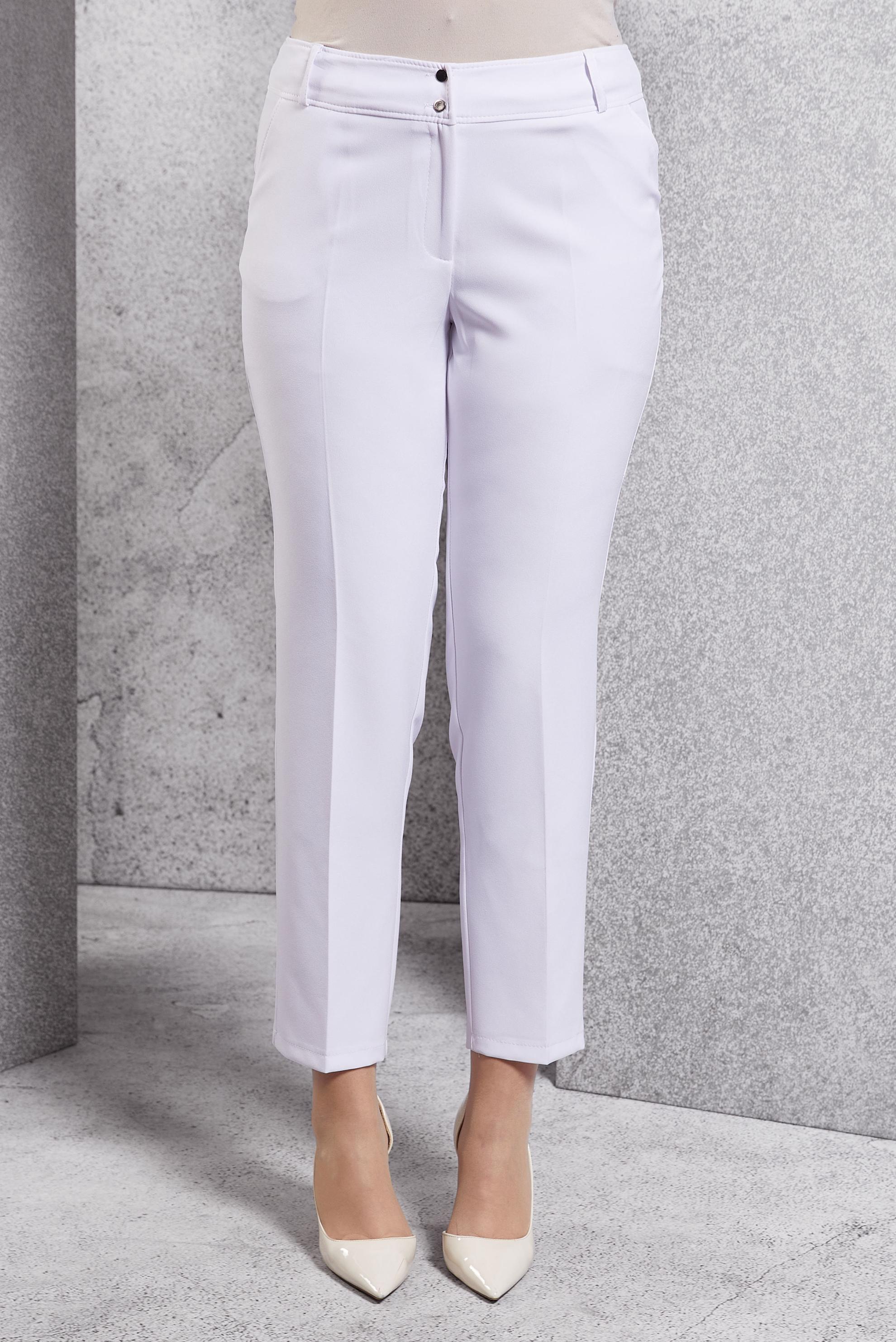 Tesettür giyim BEYAZ BORU PAÇA PANTOLON 70351