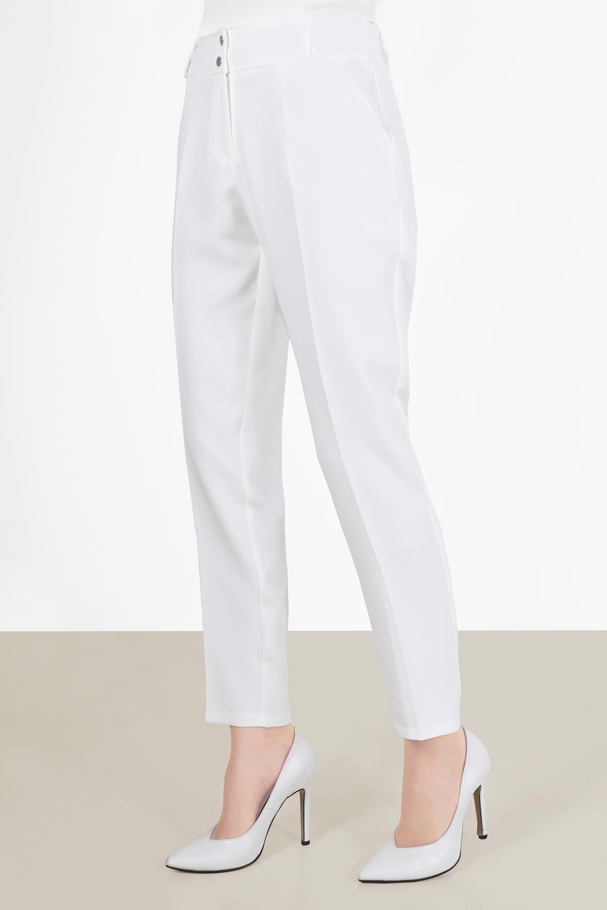 Tesettür giyim BEYAZ BORU PAÇA PANTOLON 70351