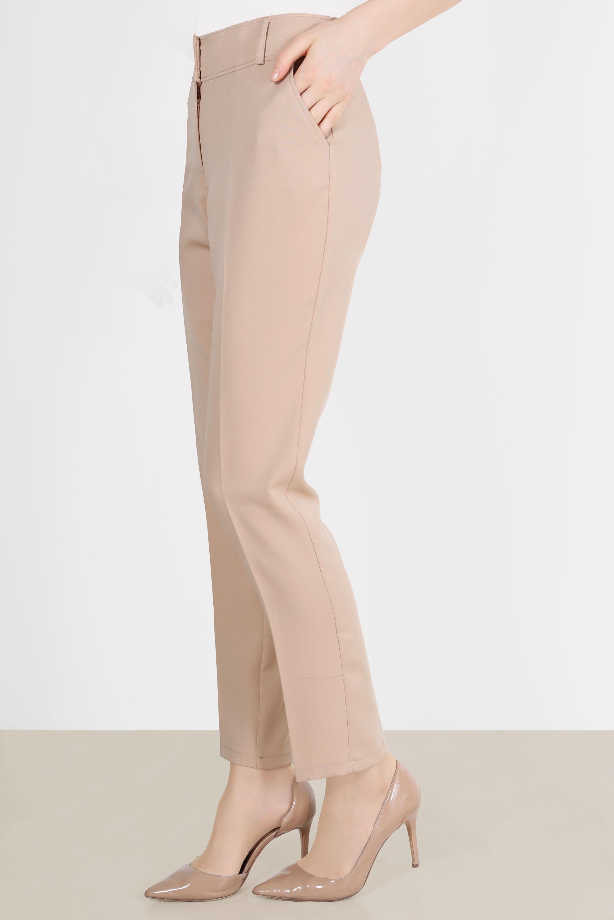 Tesettür giyim BEJ BORU PAÇA PANTOLON 70351