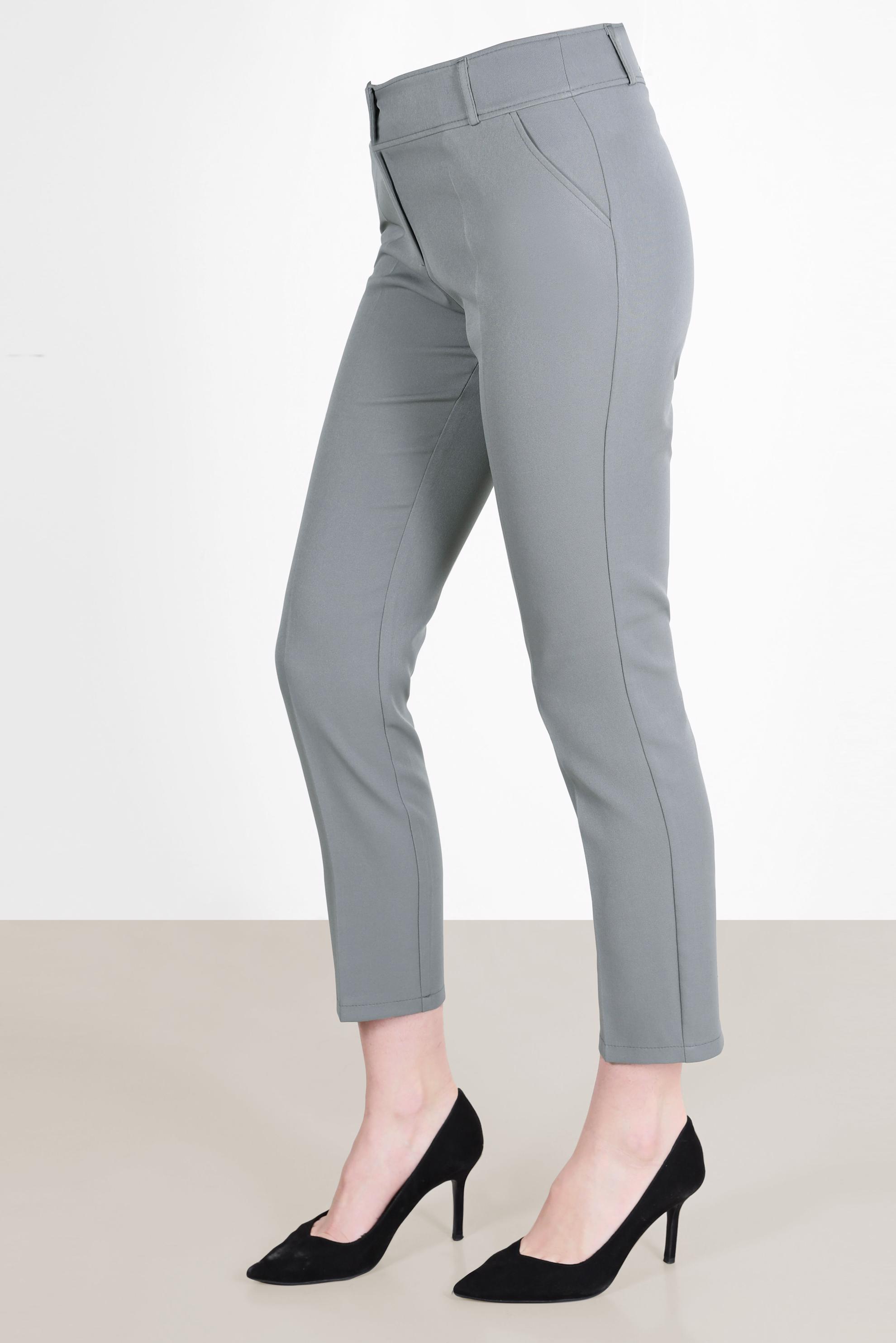 Tesettür giyim GRİ BORU PAÇA PANTOLON 70351