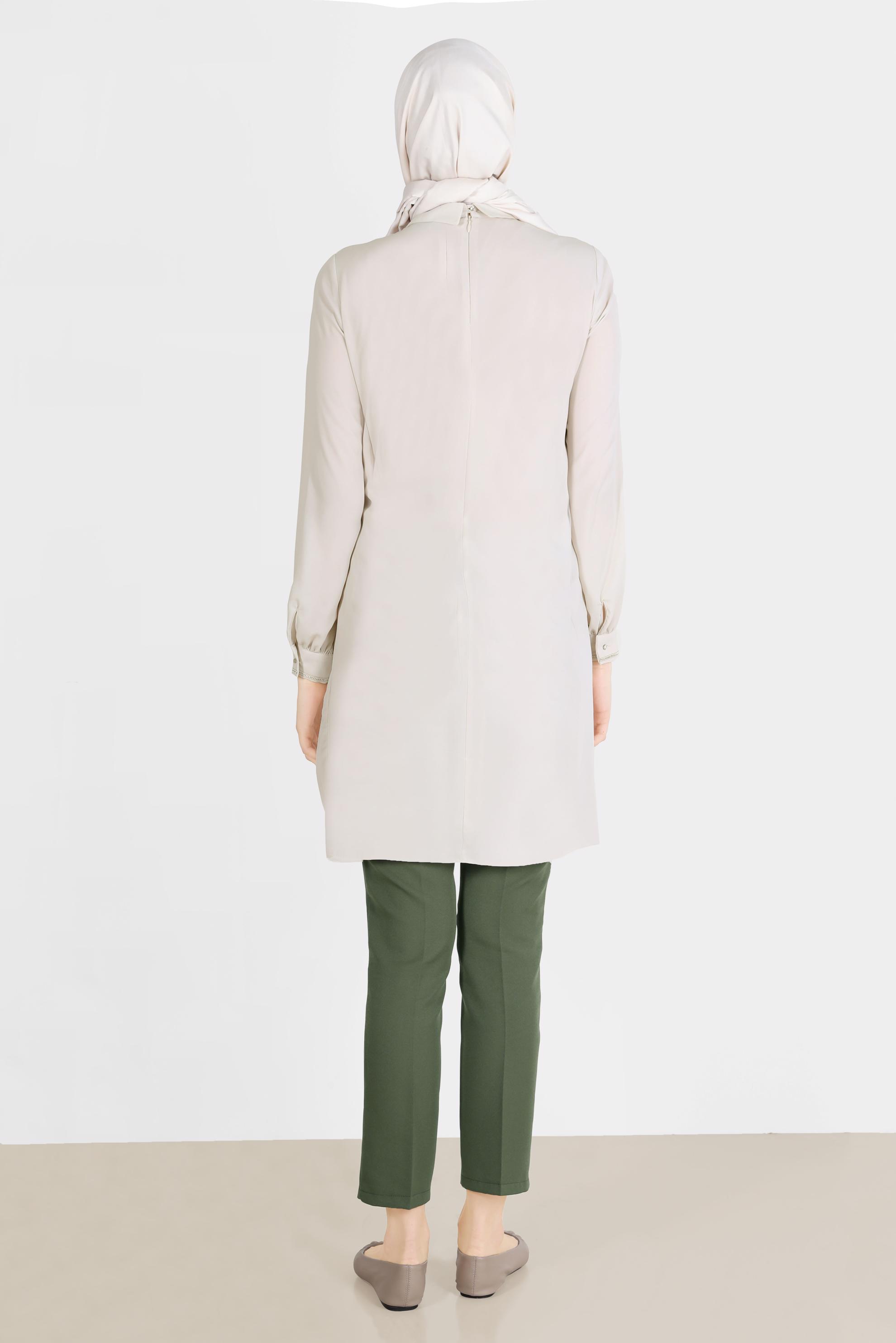 Tesettür giyim HAKİ BORU PAÇA PANTOLON 70351