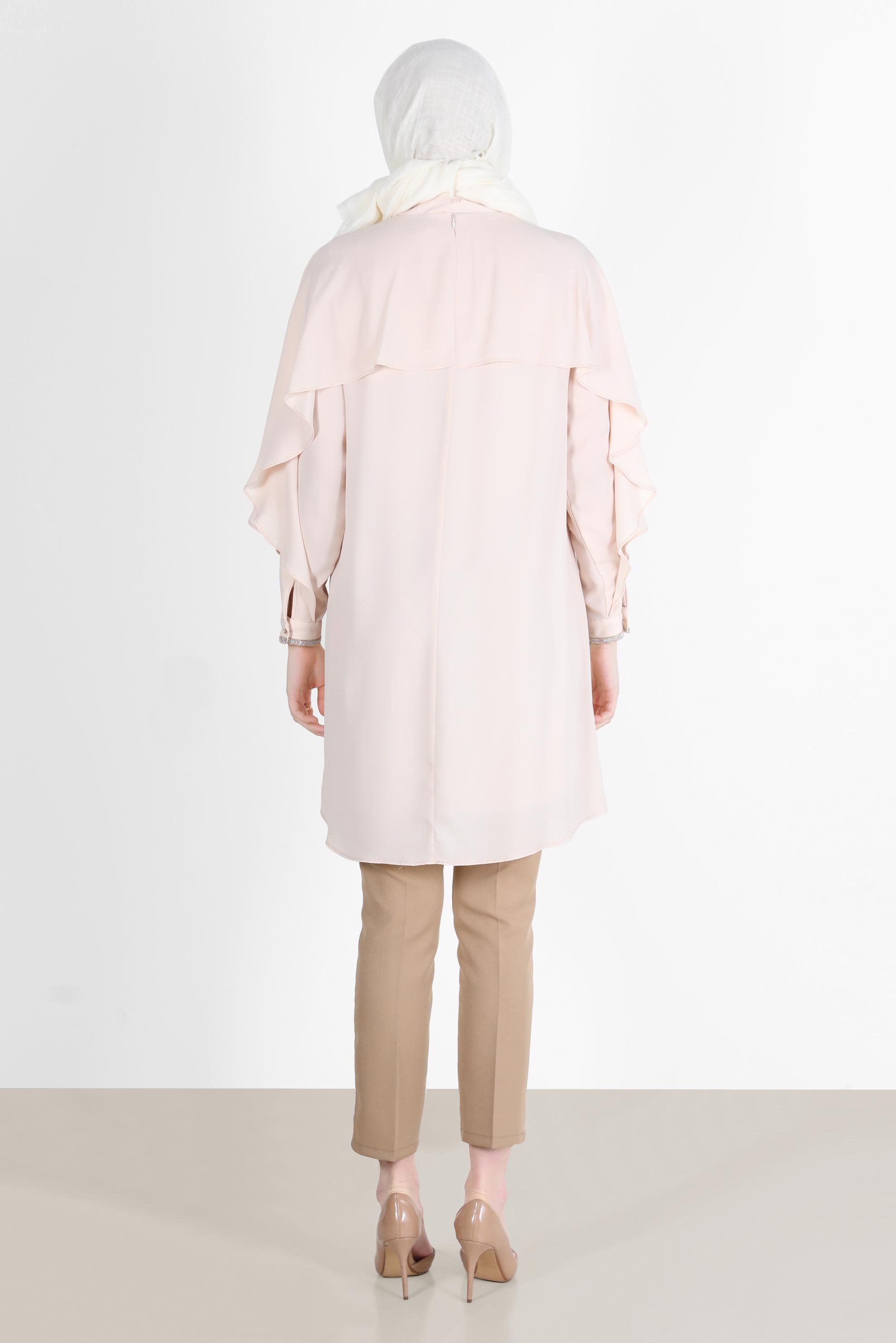 Tesettür giyim KAHVE BORU PAÇA PANTOLON 70351