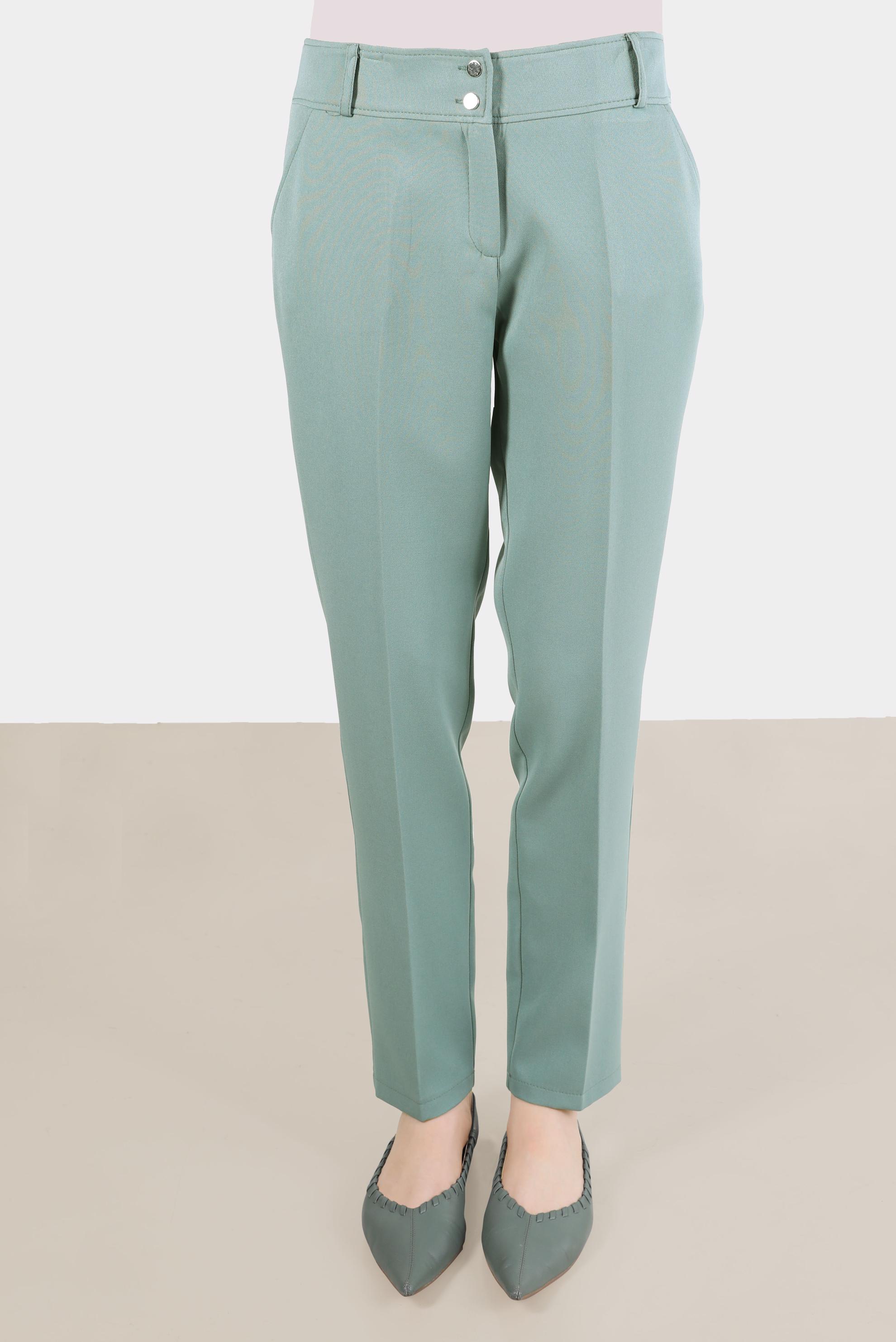 Tesettür giyim YEŞİL BORU PAÇA PANTOLON 70351