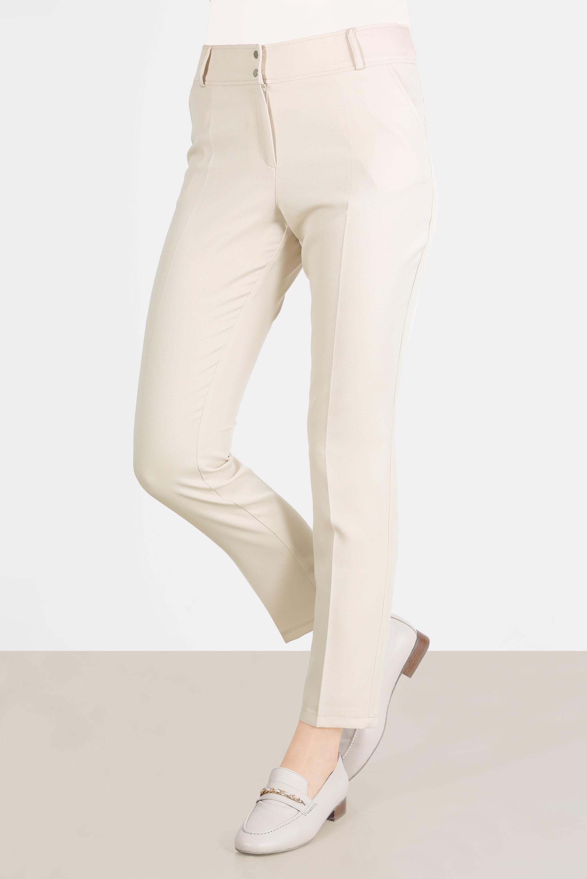 Tesettür giyim EKRU BORU PAÇA PANTOLON 70351